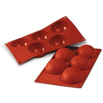 Siliko Mart 3.15 Inch Half Sphere Silicone Mold Set - 5 Piece Baking Molds for Chocolate, Candy, Soap & Candle Making - Perfect for DIY Desserts and Crafts