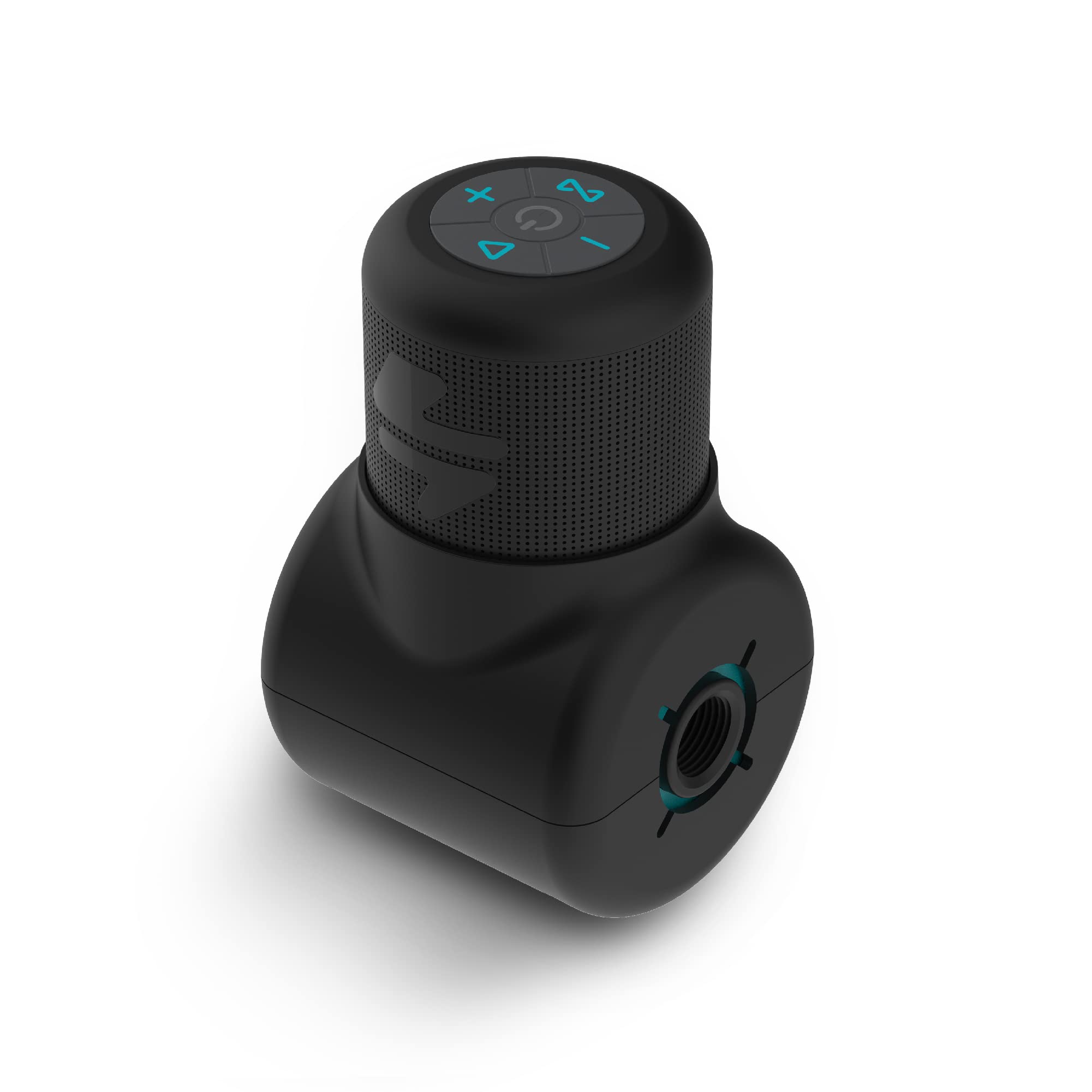 Ampere Shower Power - Waterproof Bluetooth Shower Speaker with Hydropower, Portable & Rechargeable Mini Speaker for Bathroom, Pool & Outdoor Activities (Black)