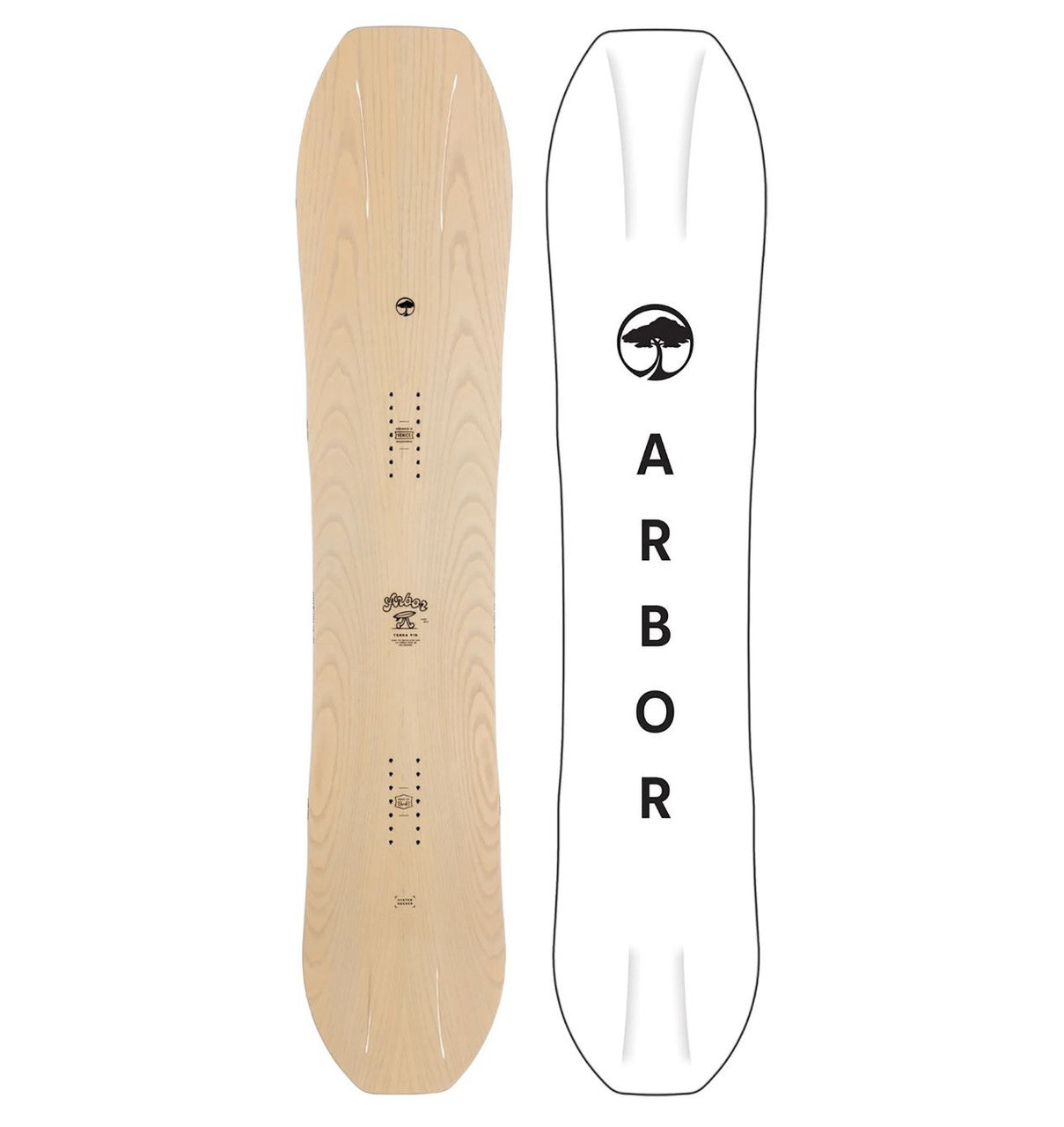 **Arbor Terra Pin Rocker Snowboard 2024 - All-Mountain Freestyle Snowboard for Men & Women - Perfect for Powder, Park & Groomed Runs**