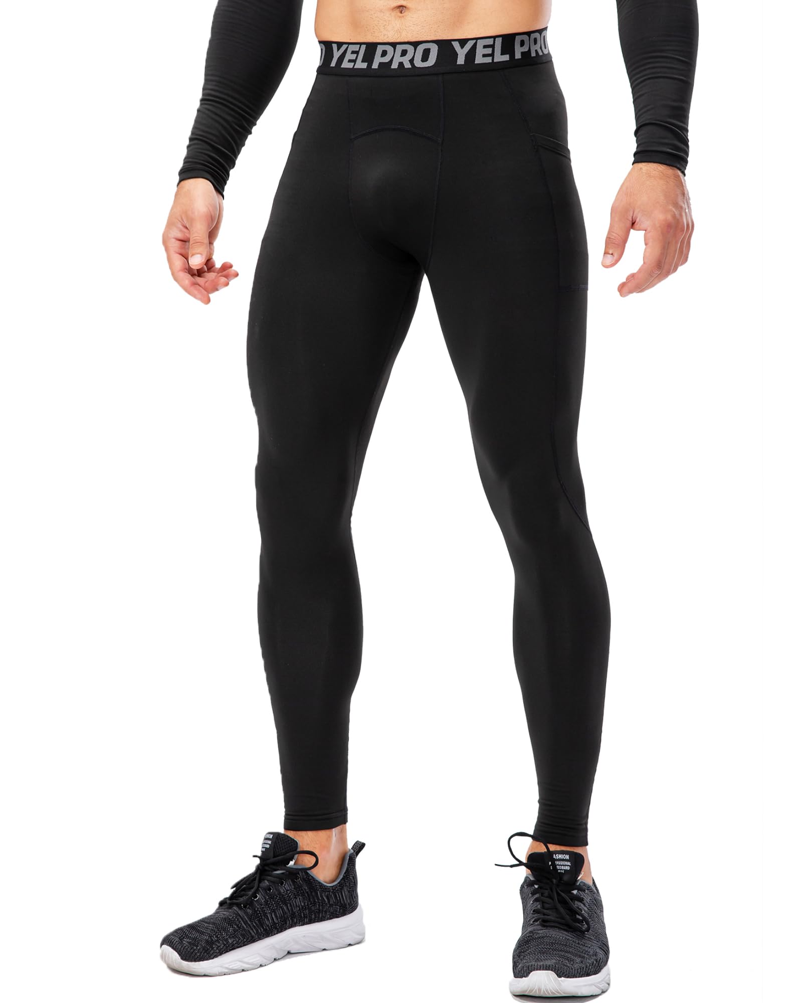 SPVISE Men's Thermal Underwear Fleece Lined Long Johns - Winter Base Layer Pants with Compression for Sports & Outdoor Activities | Cold Weather Protection for Running, Skiing, Hiking & Workouts