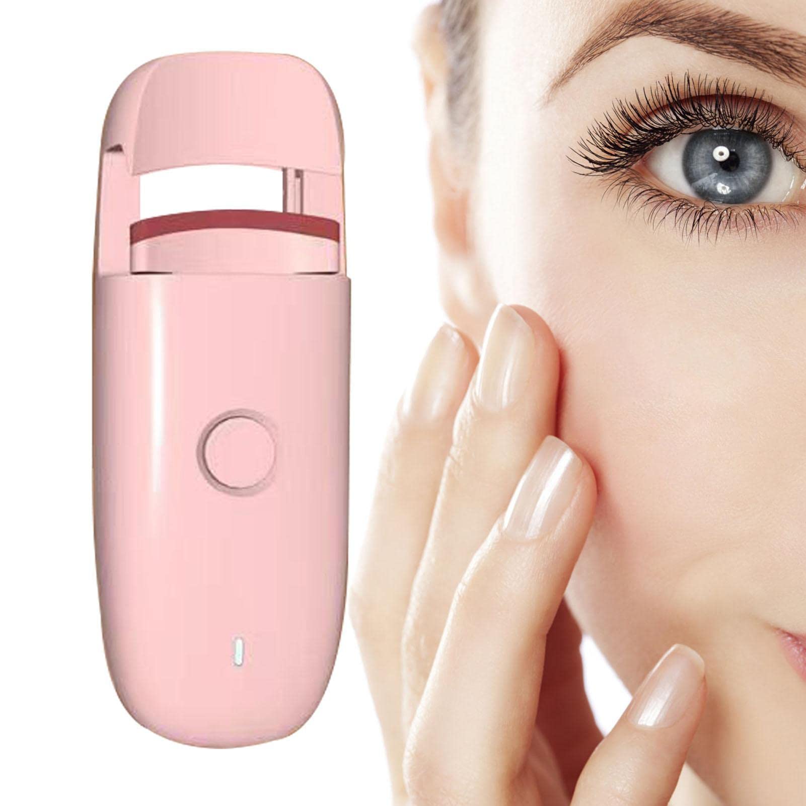 Heated Eyelash Curler with Fast Pre-Heat | Portable Mini Anti-Scald Lash Curler for Quick & Natural Curls | Perfect for Travel, Home Use & Professional Makeup