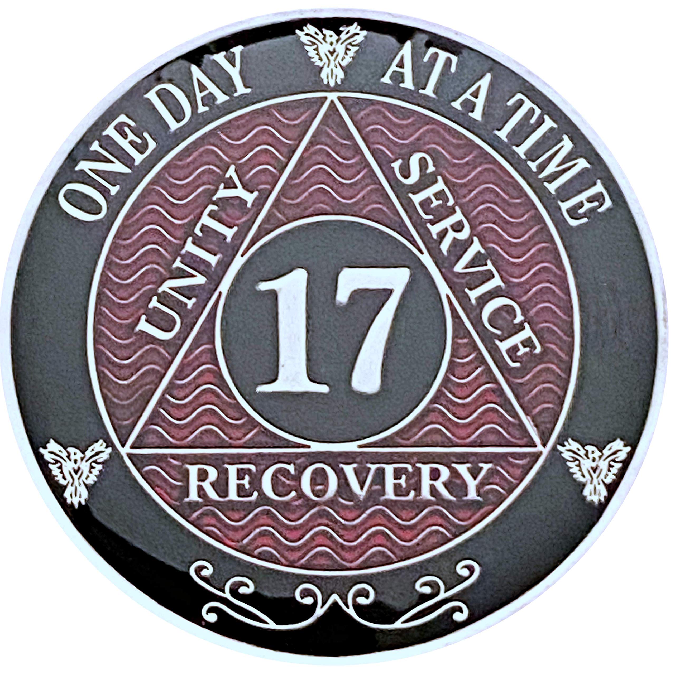 Simply Minimal AA Coins 11-20 Year Sobriety Medallion - Silver Plated Alcoholics Anonymous Token for Recovery Milestones & 12 Step Programs | Ideal for Meetings, Gifts & Personal Motivation