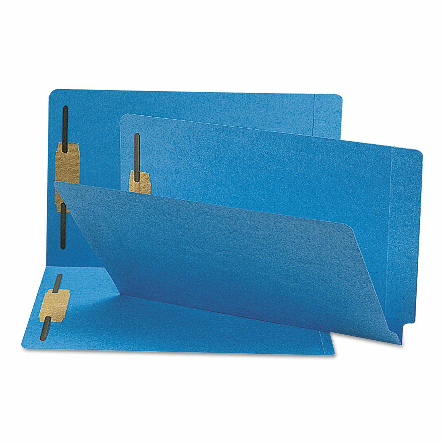 BebLP 2-Inch Fastener Folders with Straight Tabs - Legal Size Blue (50/Box) - Heavy Duty File Organizers for Office Documents, School Papers, and Business Records - Perfect for Filing Cabinets, Desk Organization, and Document Storage