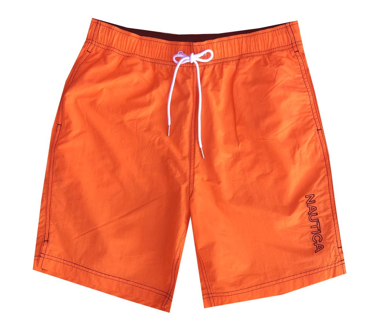 Nautica Men's Quick-Dry Swim Trunks with Logo - Comfortable Beach Shorts for Swimming, Vacation & Summer Activities