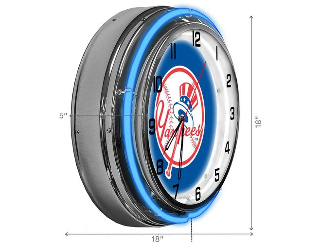 Official MLB Licensed Neon Wall Clock - Team Logo & LED Light - Perfect for Game Room, Bar, or Sports Fan Gift