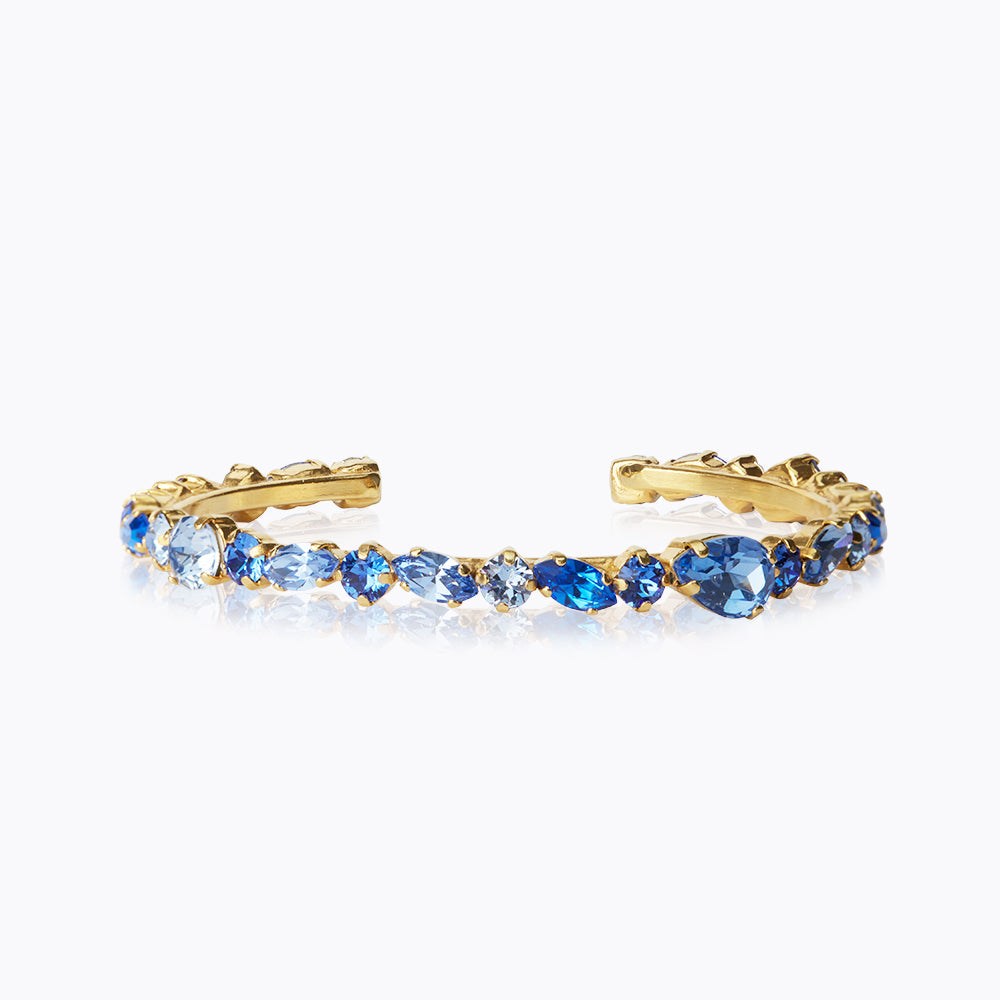 Antonia Bangle Bracelet Set - Blue & Silver Stackable Bangles for Women | Perfect for Casual Wear, Office Style & Evening Outfits