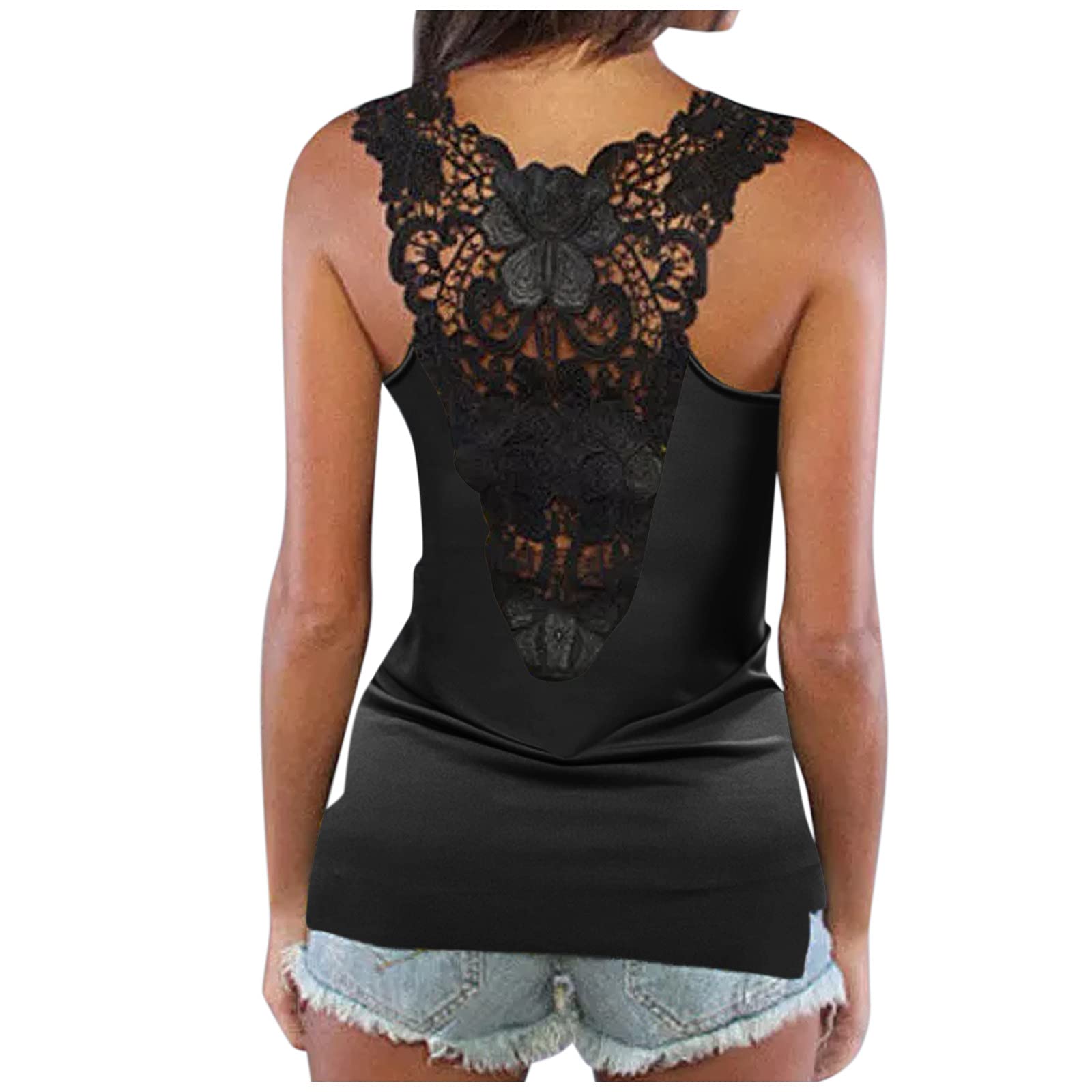 FMCHICO Women's Boho Floral Print V-Neck Cami Top - Loose Fit Sleeveless Casual Tank Top for Summer, Beach, Music Festivals & Vacation Outfits