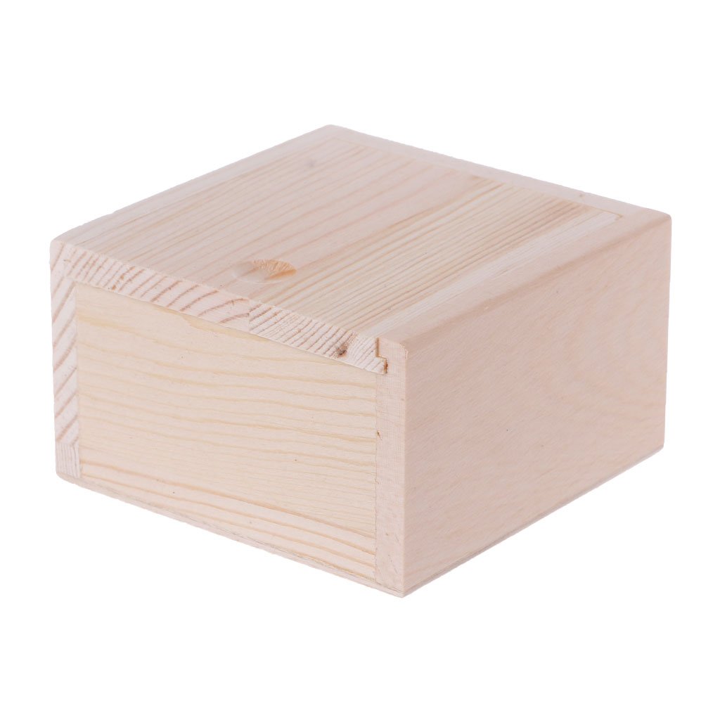 Handmade Wooden Jewelry Storage Box - 7x7x4cm Ring Organizer & Craft Case for Earrings, Necklaces, Bracelets - Perfect for Travel, Home Decor, and Gift Giving