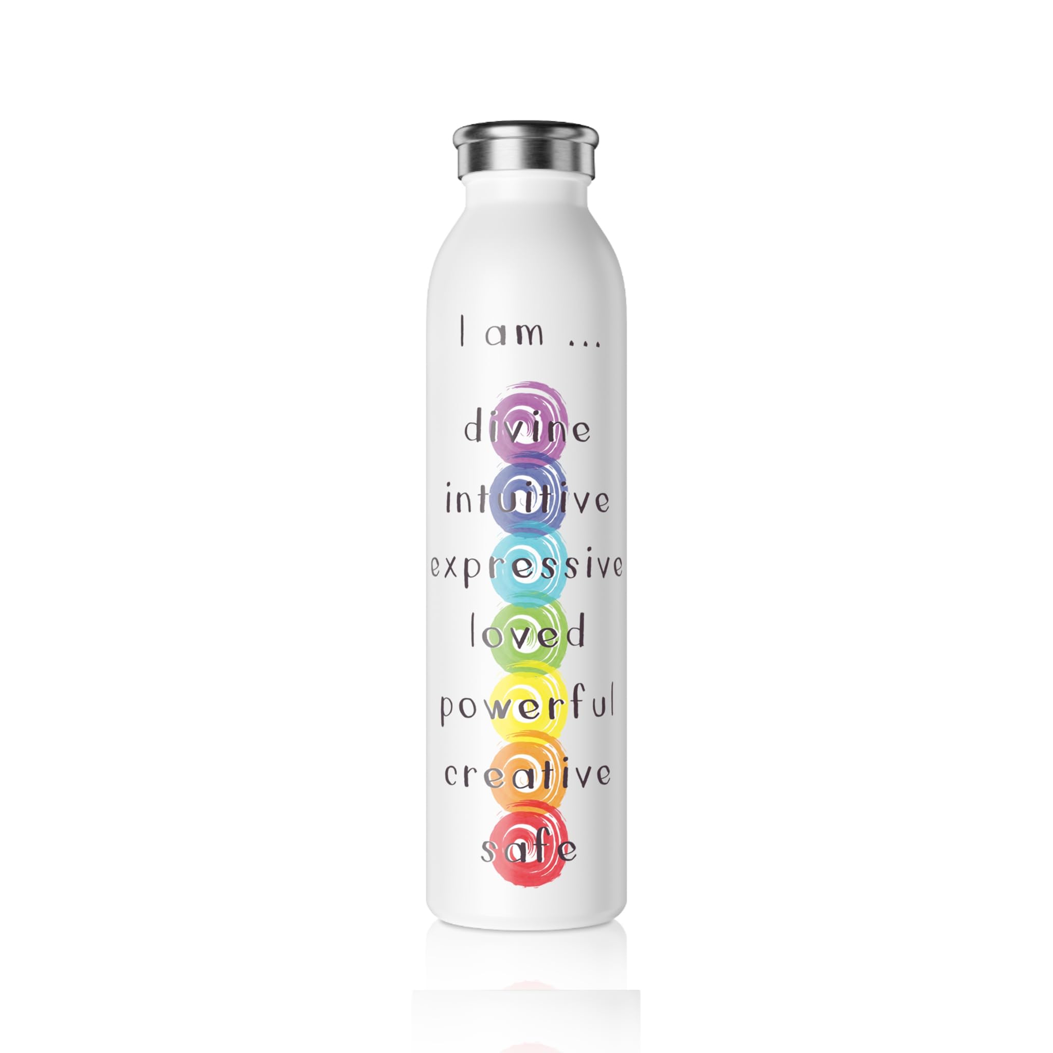 Meditation Water Bottle with Inspirational Quotes - Chakra & Spiritual Gift for Yoga, Mindfulness & Positive Affirmations | Perfect for Yoga Practice, Meditation & Daily Hydration Motivation