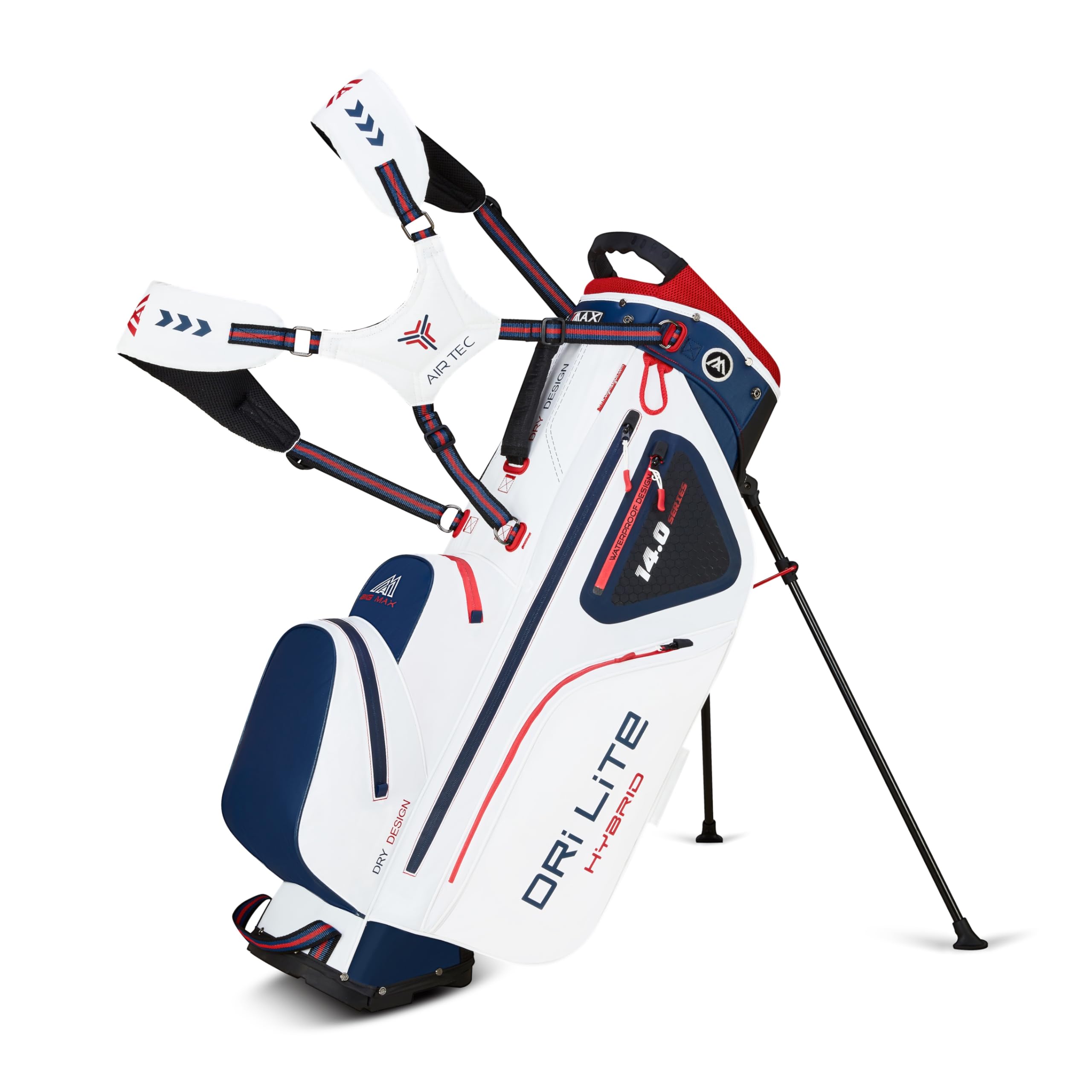 BIG MAX Dri Lite Hybrid Golf Bag - Waterproof & Lightweight Stand Bag with 14-Way Divider, Cooler Pocket, Leg Lock System | Perfect for Golfers, Travel & Outdoor Sports