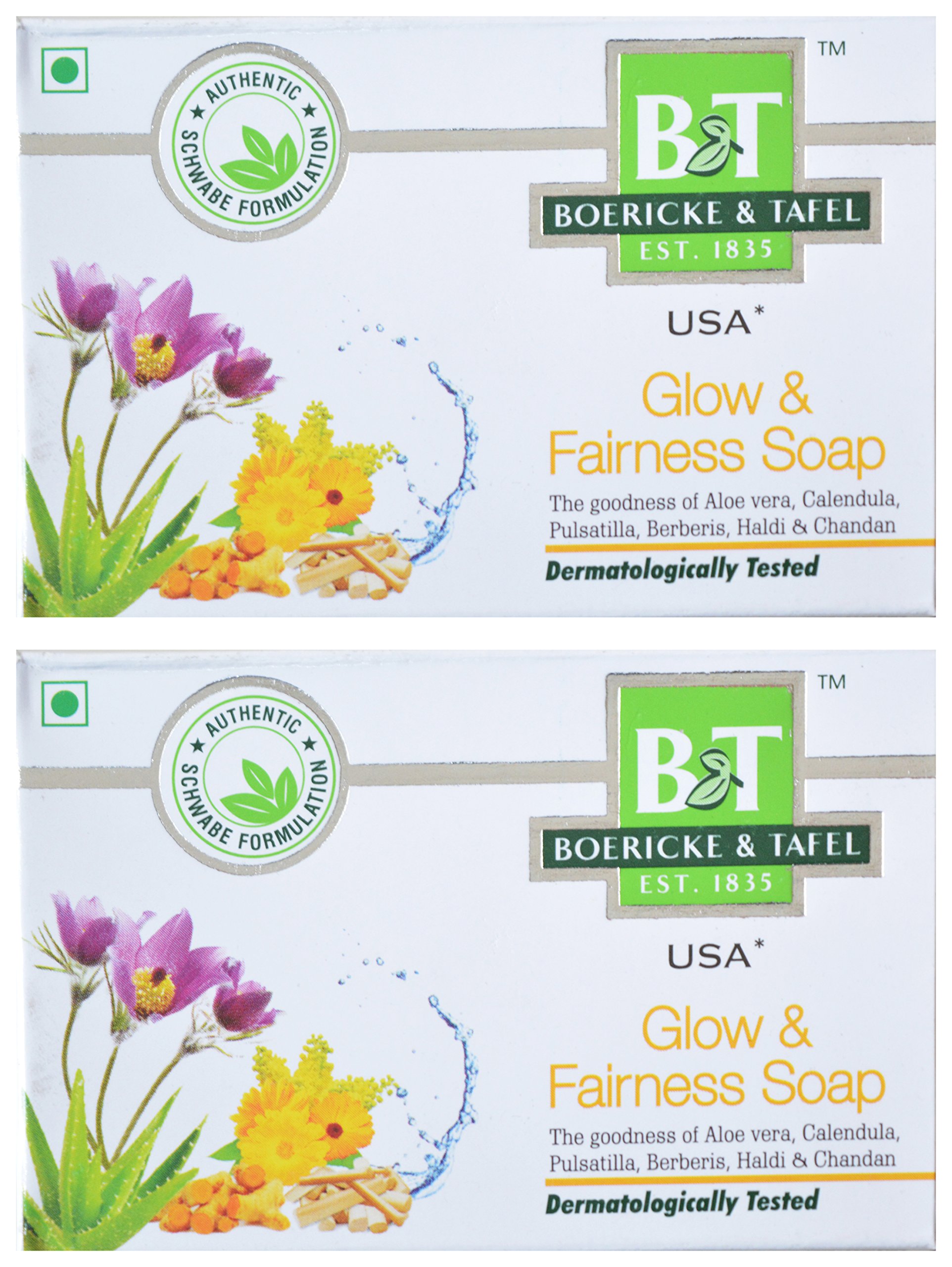 Boericke & Tafel Glow & Fairness Soap - 75g (2-Pack) | Natural Skin Brightening & Even Tone for Radiant Complexion | Perfect for Daily Skincare & Gift Sets
