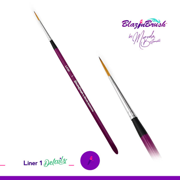 Blazin Brush Liner - Professional Makeup Eyeliner Brush for Precise Winged Eyeliner & Smokey Eye Looks | Perfect for Everyday Makeup & Special Occasions