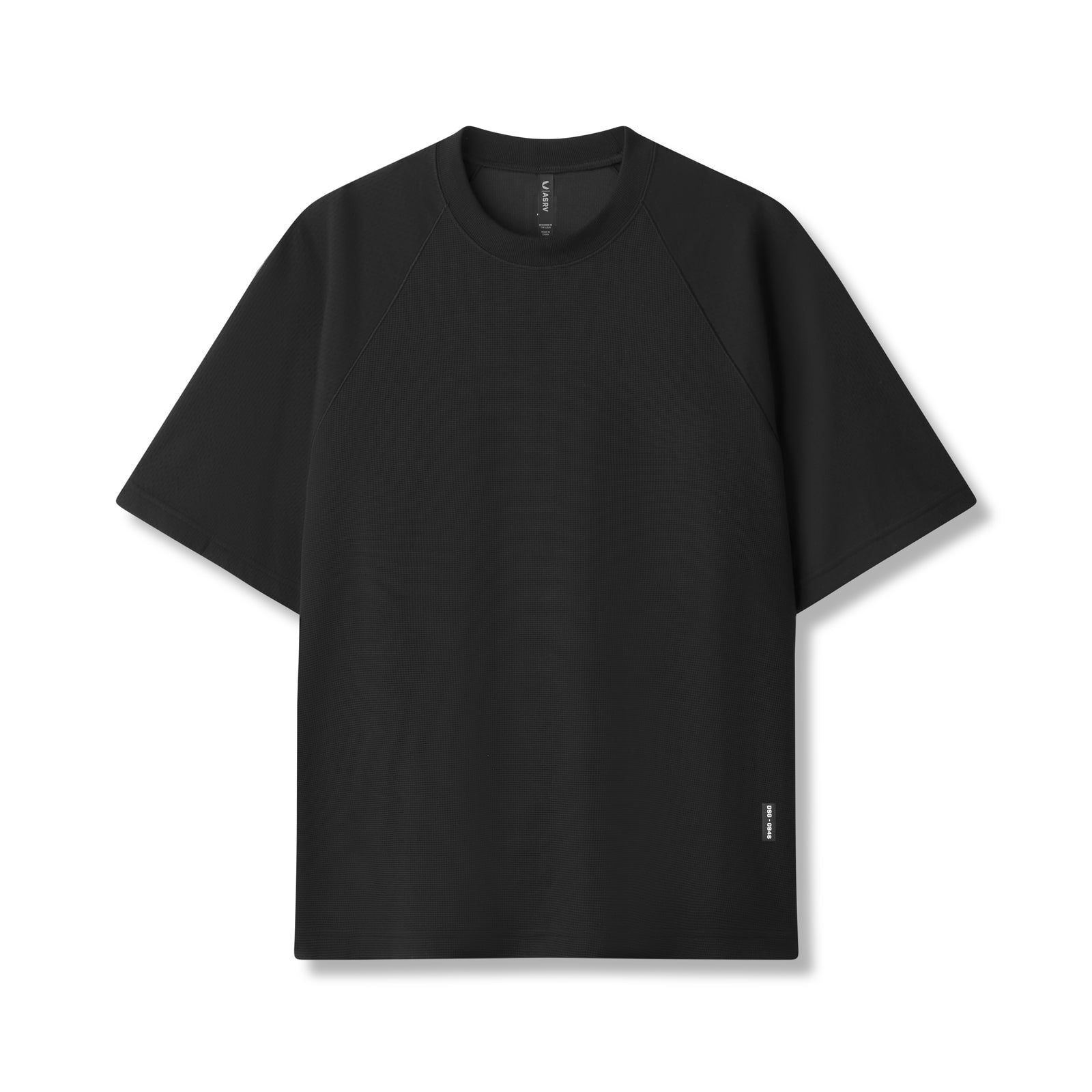 Waffle Knit Oversized T-Shirt for Women - Soft & Comfortable Black Tee | Casual Loungewear, Streetwear & Everyday Outfit