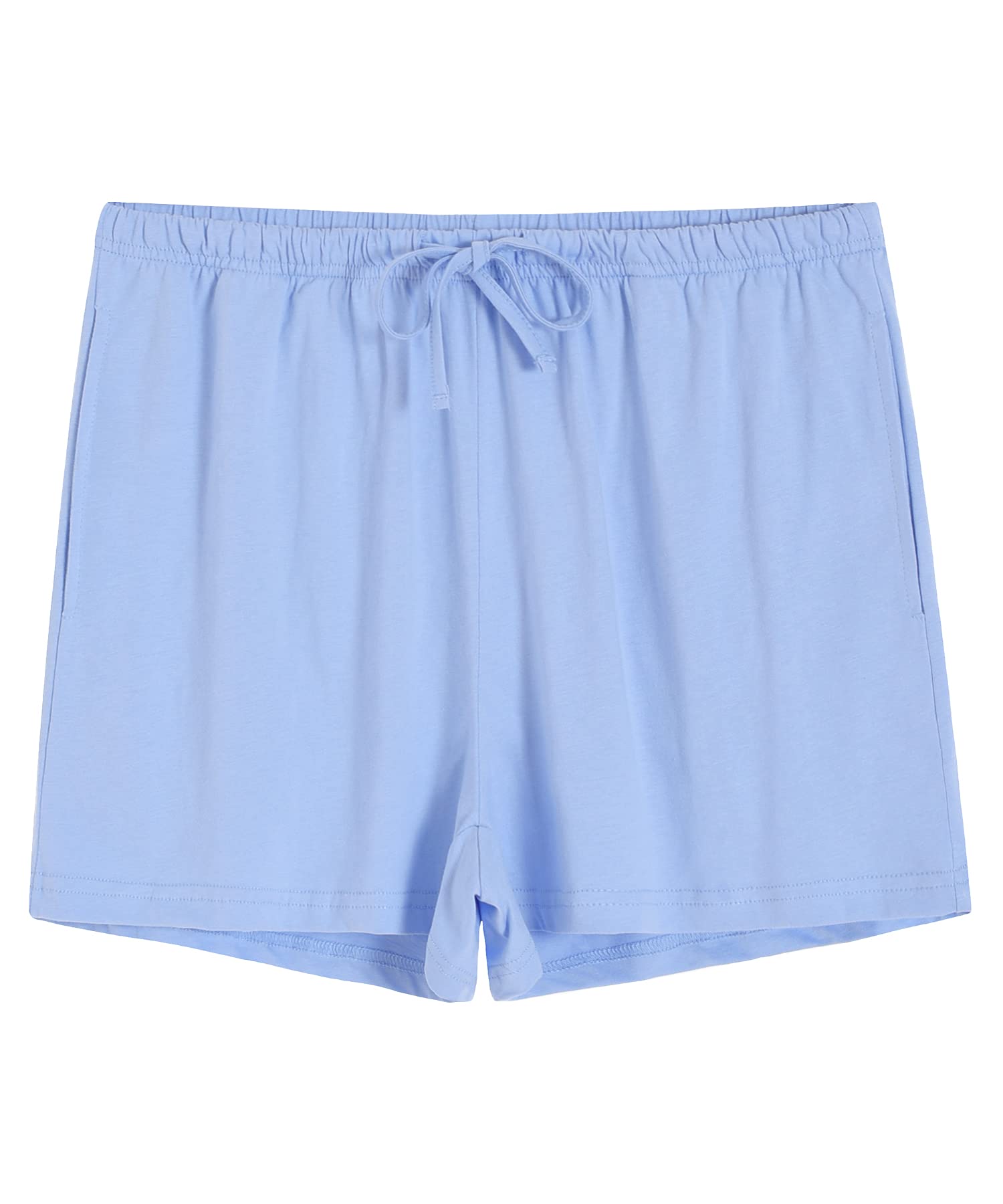 Latuza Women's Cotton Pajama Shorts - Soft Knit Lounge Sleep Shorts with Pockets for Comfortable Sleep & Relaxing at Home
