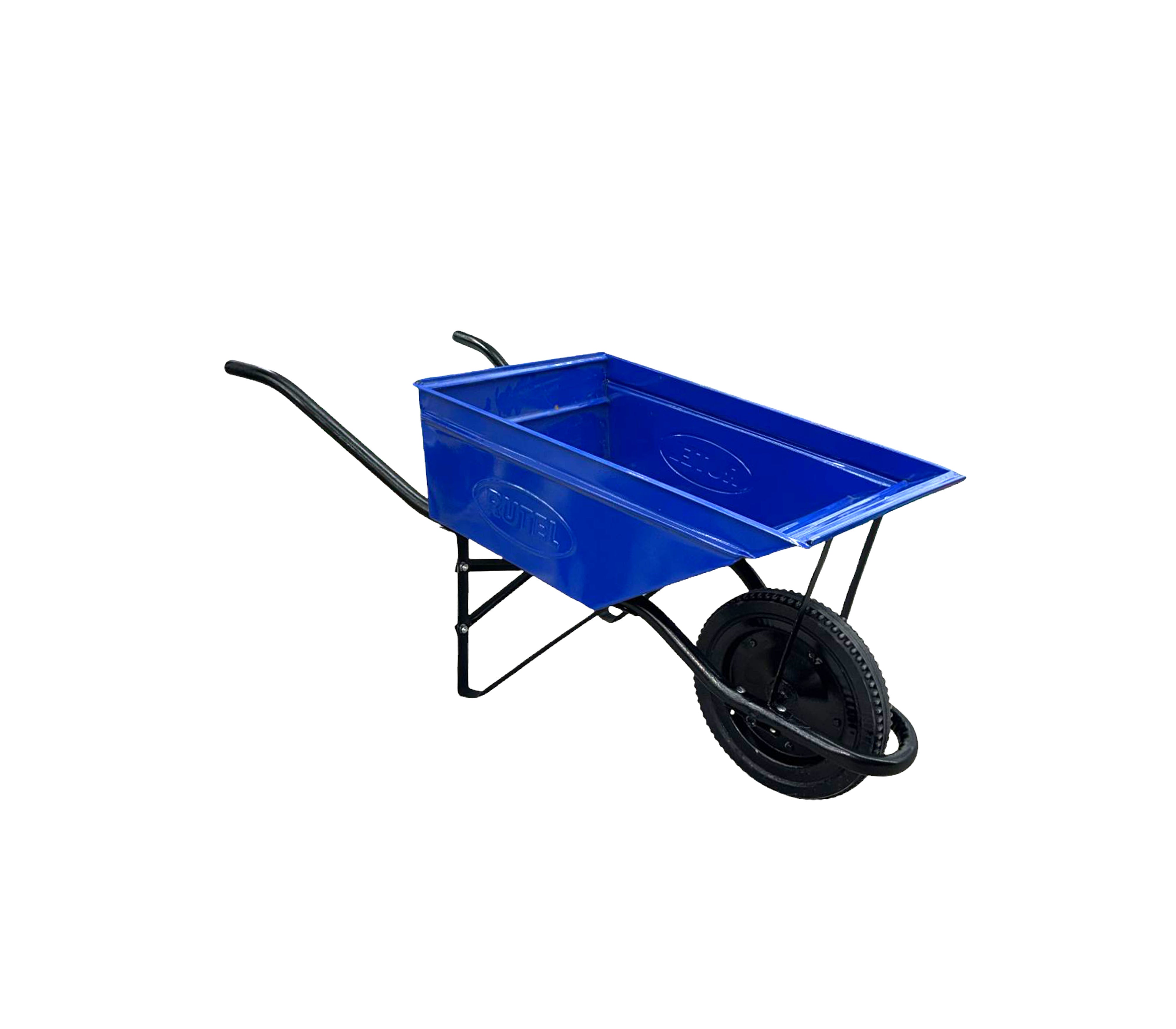 Heavy-Duty 110L Blue Warrior Construction Wheelbarrow - Ideal for Building, Landscaping, and DIY Home Improvement Projects