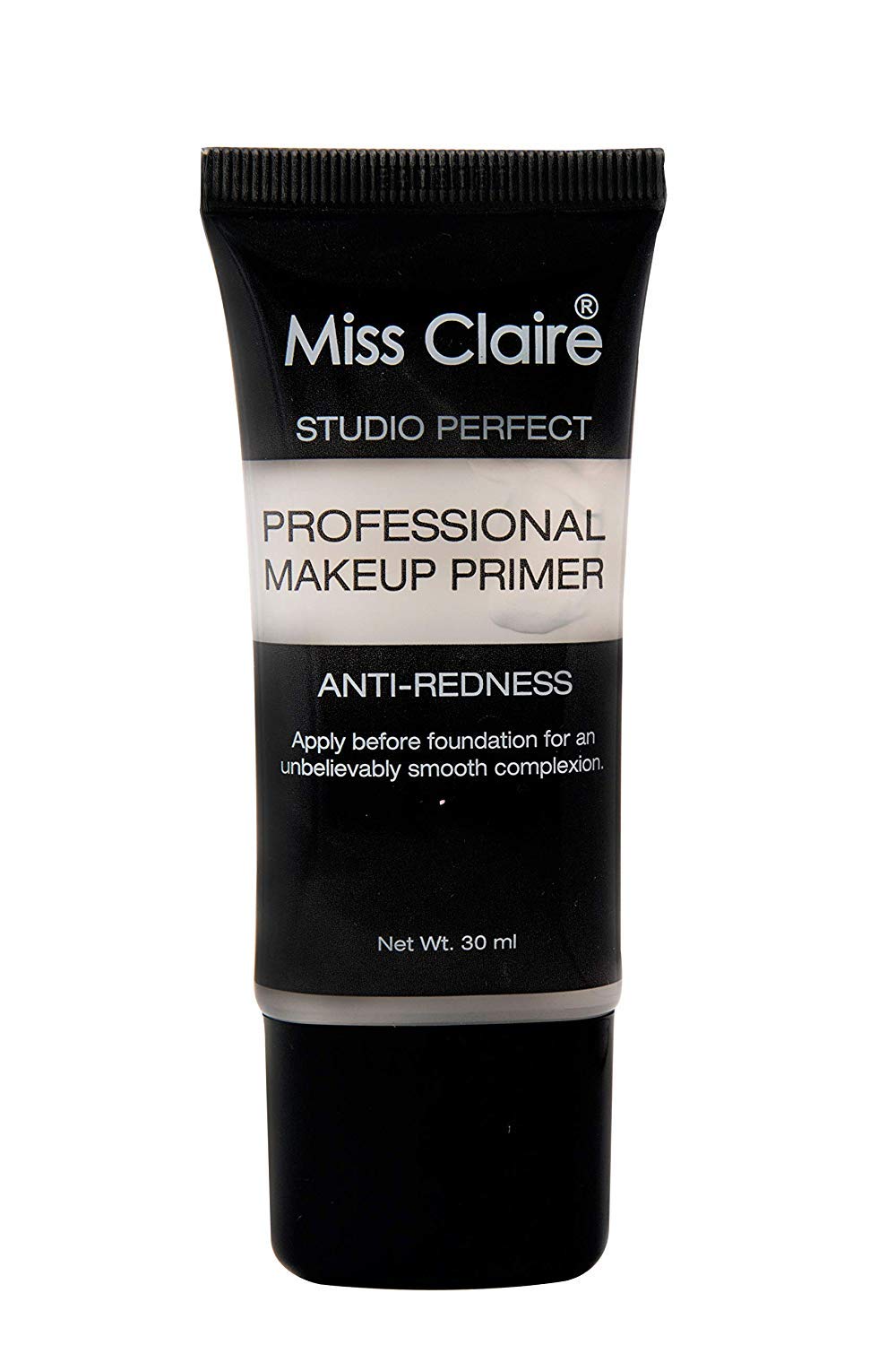 Miss Claire Studio Perfect Professional Make Up Primer - Anti Redness, Oil Control & Pore Minimizer - 30ml Beige (02) - Ideal for Daily Makeup Base & Photo Shoots