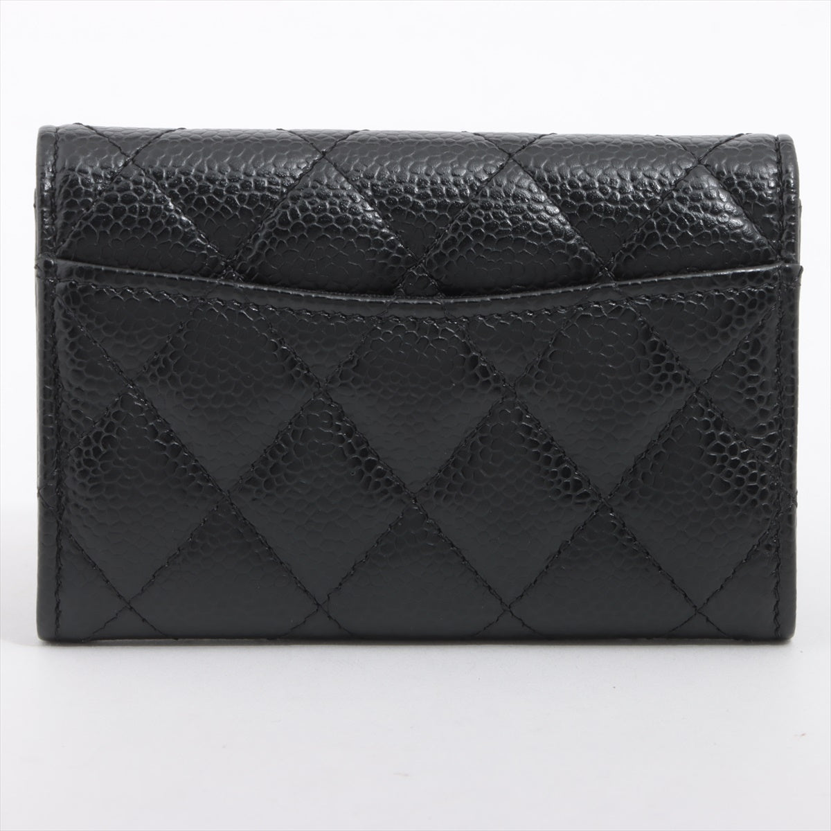 Chanel Caviar Quilted Black Leather Card Holder Wallet - Luxury Compact Card Case for Women, Perfect for Everyday Use & Travel