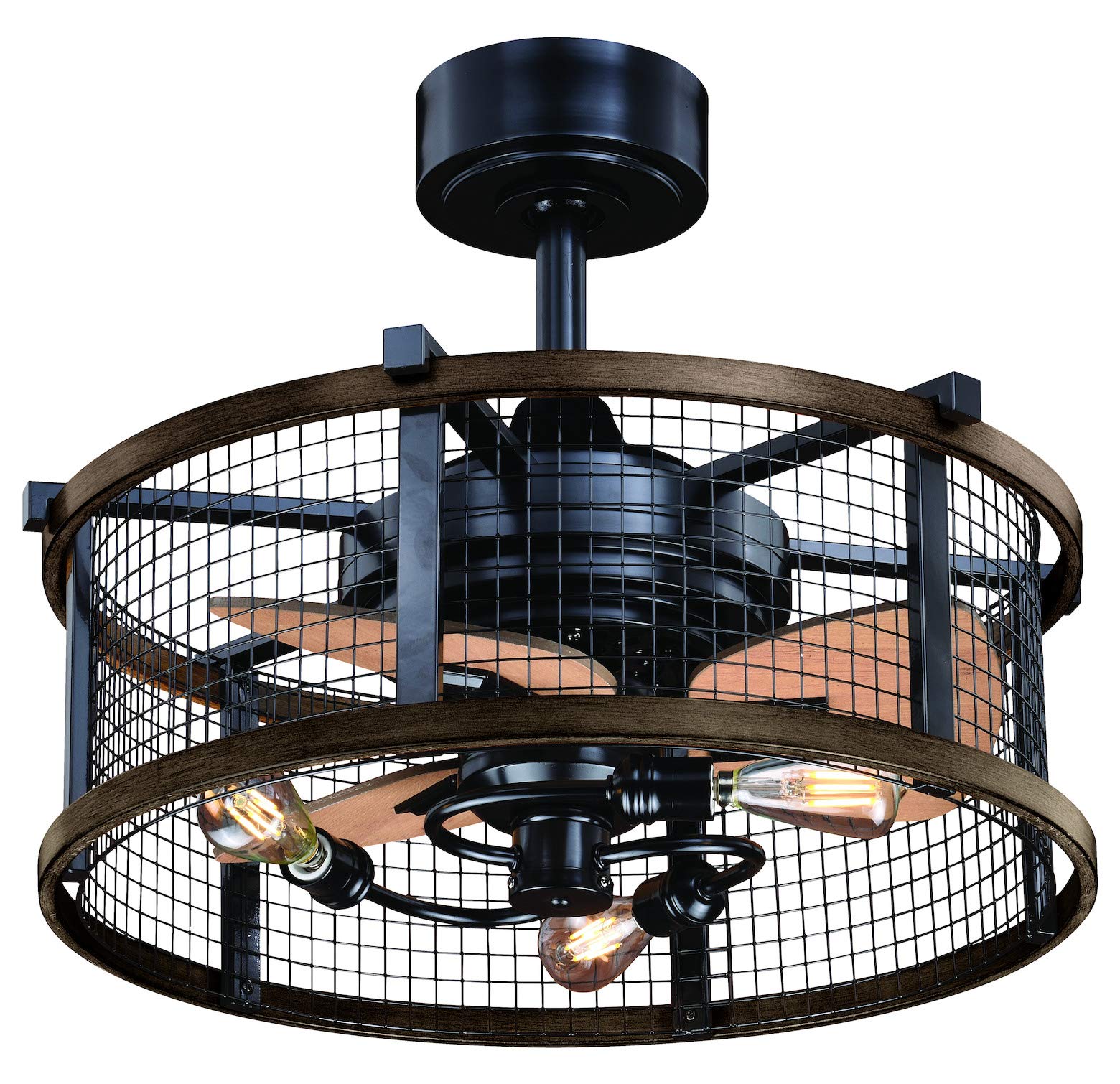 Humboldt 21 Inch Ceiling Fan with Oil Rubbed Bronze Finish and Burnished Teak Blades - Perfect for Living Room, Bedroom, and Outdoor Patio Cooling