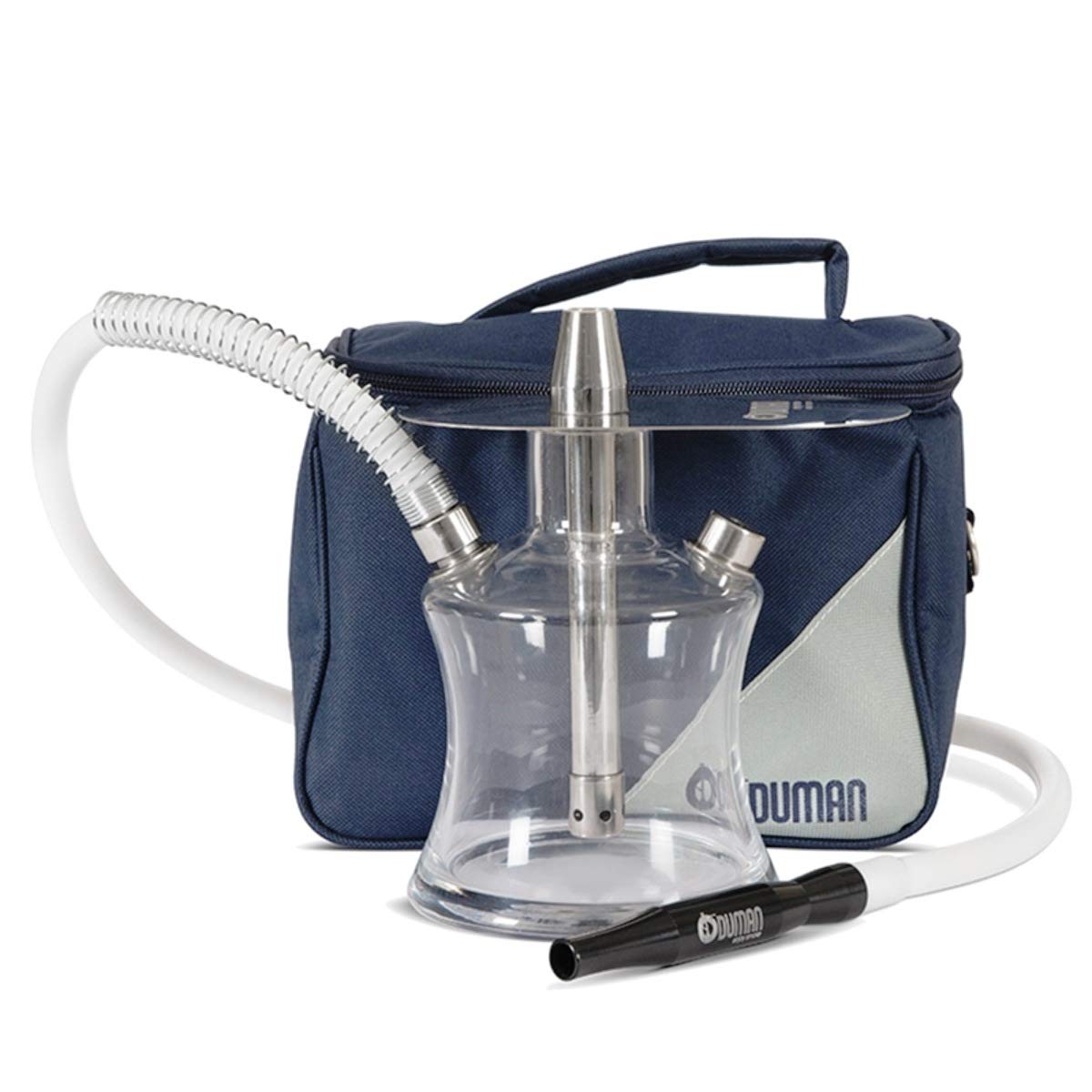 Premium ODUMAN N2 TRAVEL Portable Stainless Steel Hookah Shisha with Carrying Case - Perfect for Outdoor Adventures, Beach Parties & Travel Enthusiasts