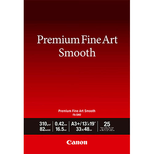 Canon Premium Fine Art Smooth Photo Paper - 13 x 19 Inches, 25 Sheets - High-Quality Matte Finish for Professional Photography & Art Prints - Perfect for Galleries, Portfolios & Home Decor