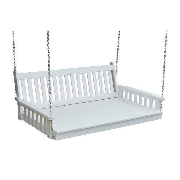 A&L Furniture Traditional English Style Polyester Swing Bed - Outdoor Patio, Garden, Porch Relaxation & Lounging