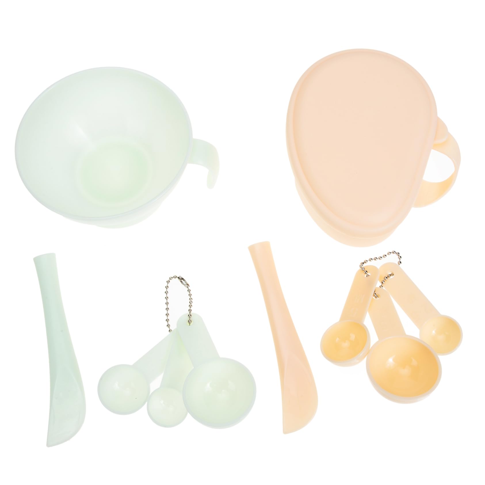 FOMIYES 2pc Mask Mixing Bowls Set - Silicone Stirring Sticks for Skincare & Makeup Prep