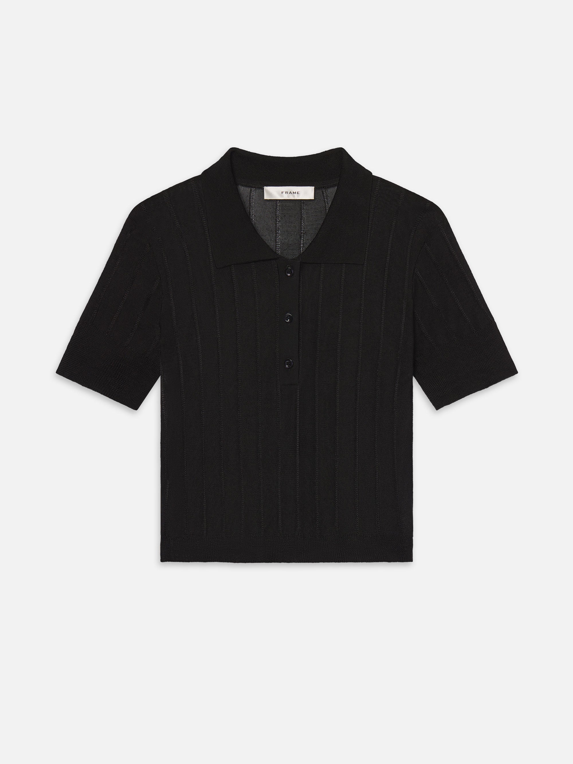 Premium Ribbed Polo Shirt for Men - Stylish Black Cotton Knit Top for Casual & Business Wear | Perfect for Office, Golf & Outdoor Activities