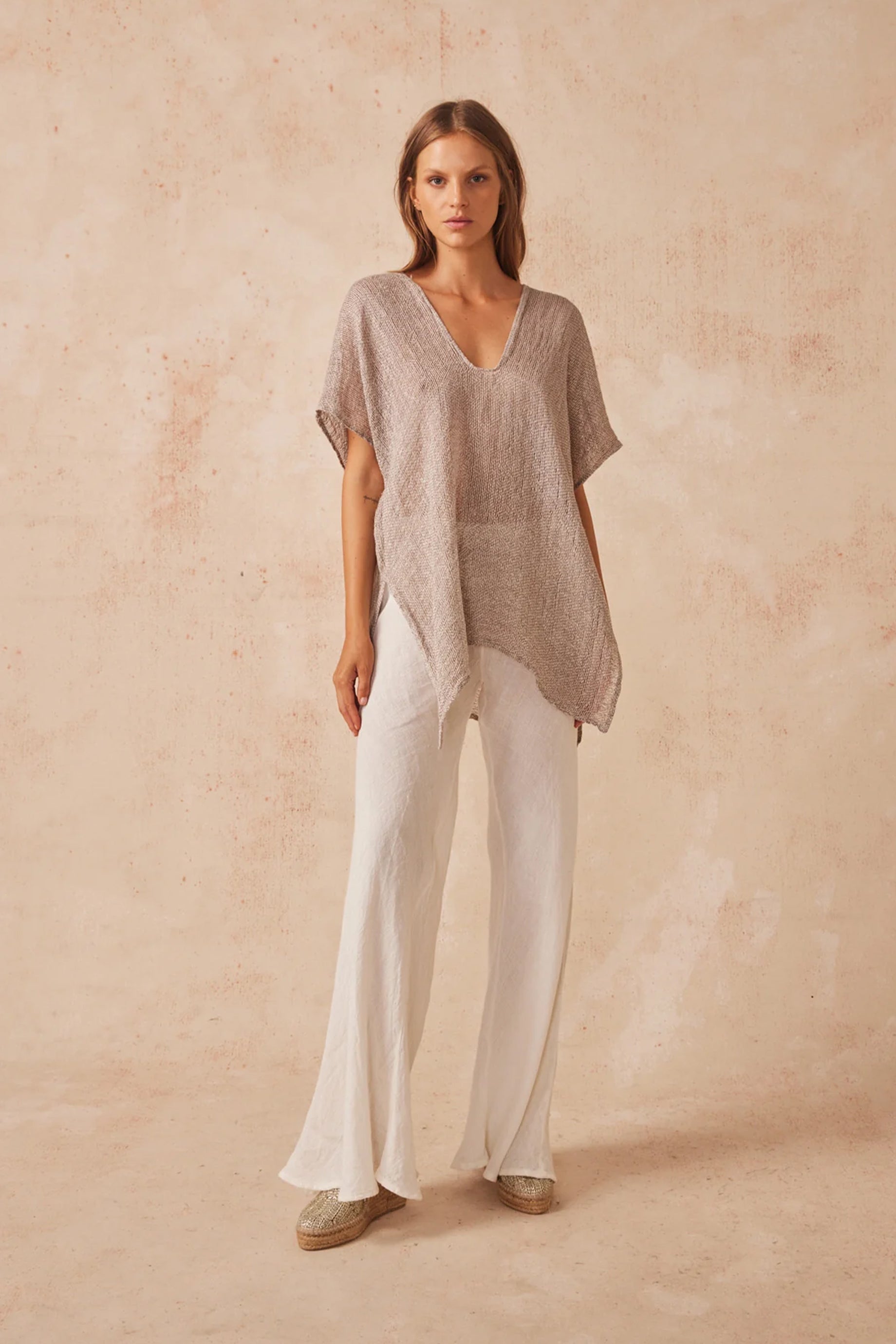 Emporio Zaza Natural Top - Women's Fashion Blouse for Casual Wear & Everyday Style