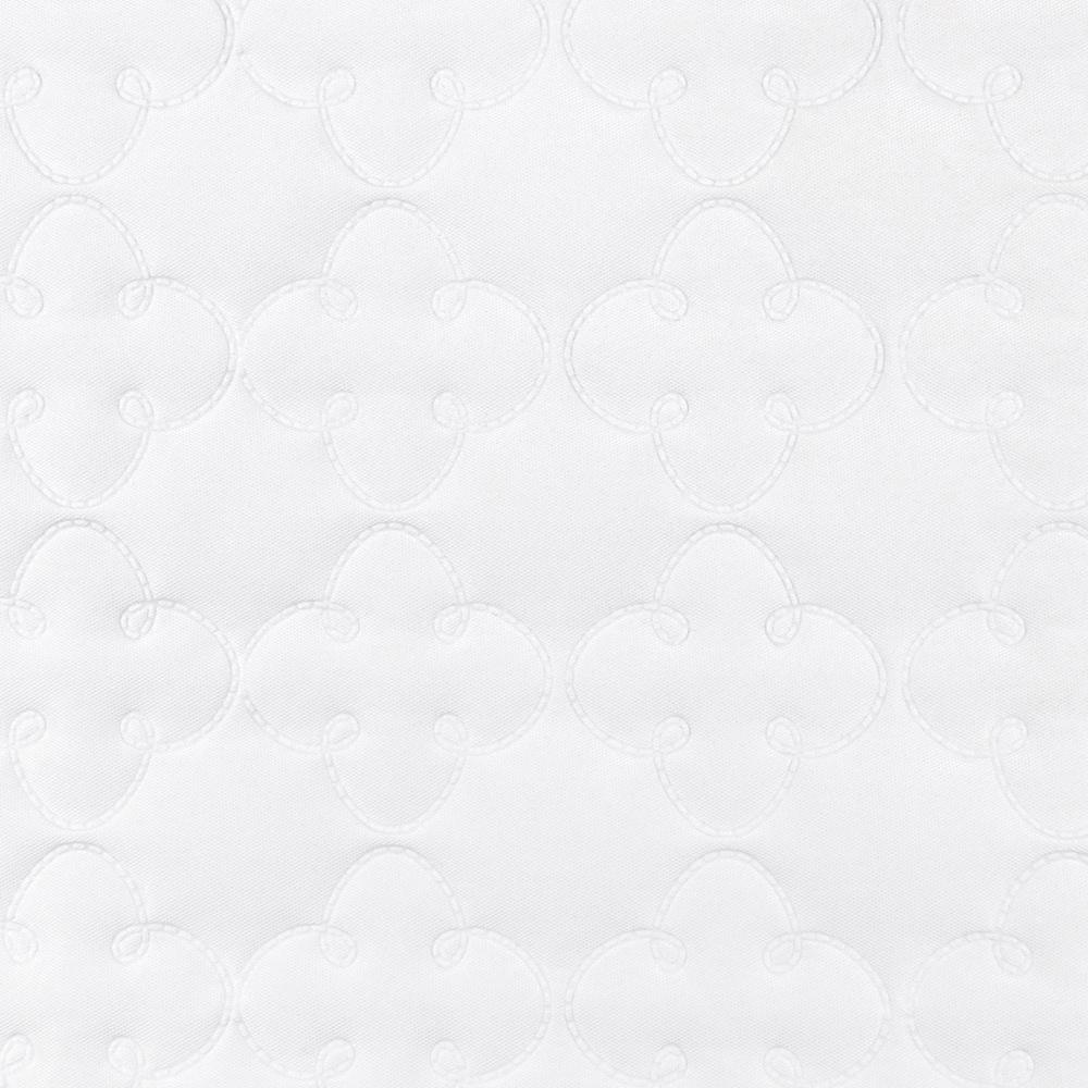 9 x 9 Inch White Quilted Plain Vinyl Fabric - Home Decor & Utility Fabric for DIY Projects, Table Runners, and Crafting Supplies