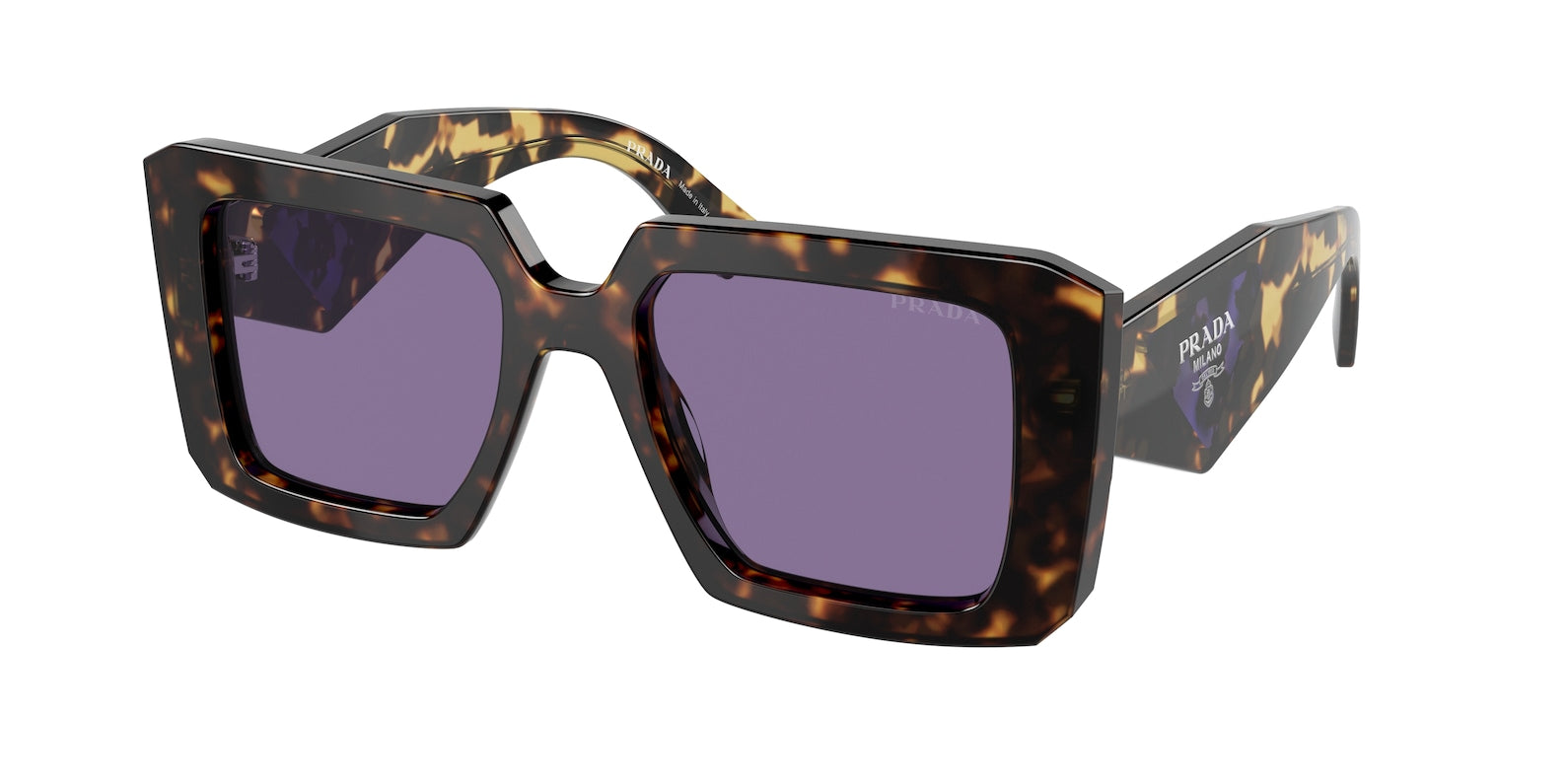 Prada PR23YSF Tortoise Mirror Sunglasses for Women - UV Protection & Stylish Design - Perfect for Outdoor Activities, Beach, and Fashion Events