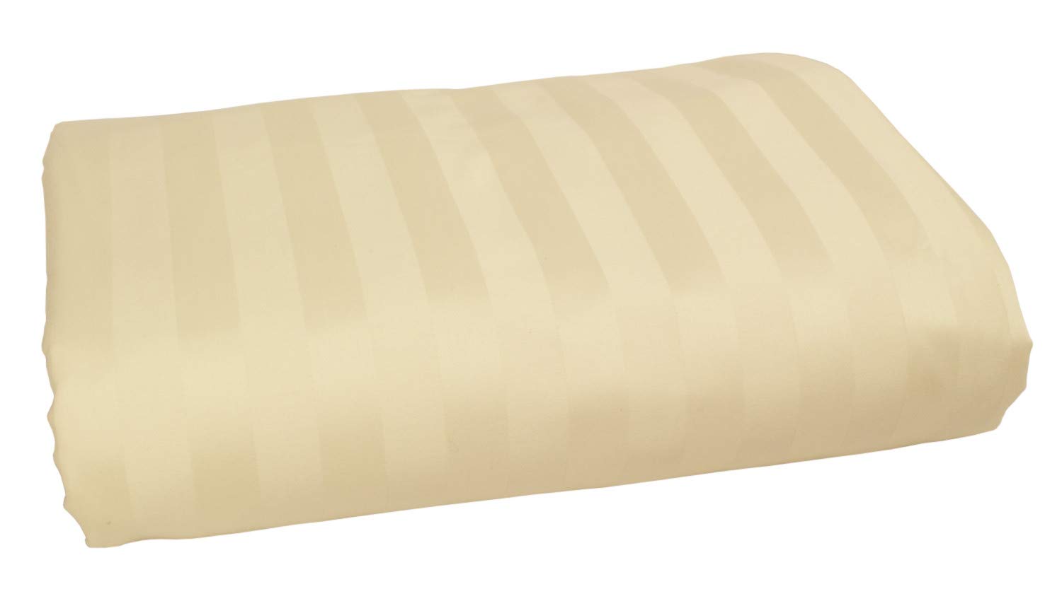 Premium 800 Thread Count 100% Pure Cotton King Size Sheet Set - 1 Flat Sheet & 2 Pillowcases - Ultra Soft, Breathable, Wrinkle Resistant - Ivory Stripe Design for Luxury Bedroom & Guest Room Comfort