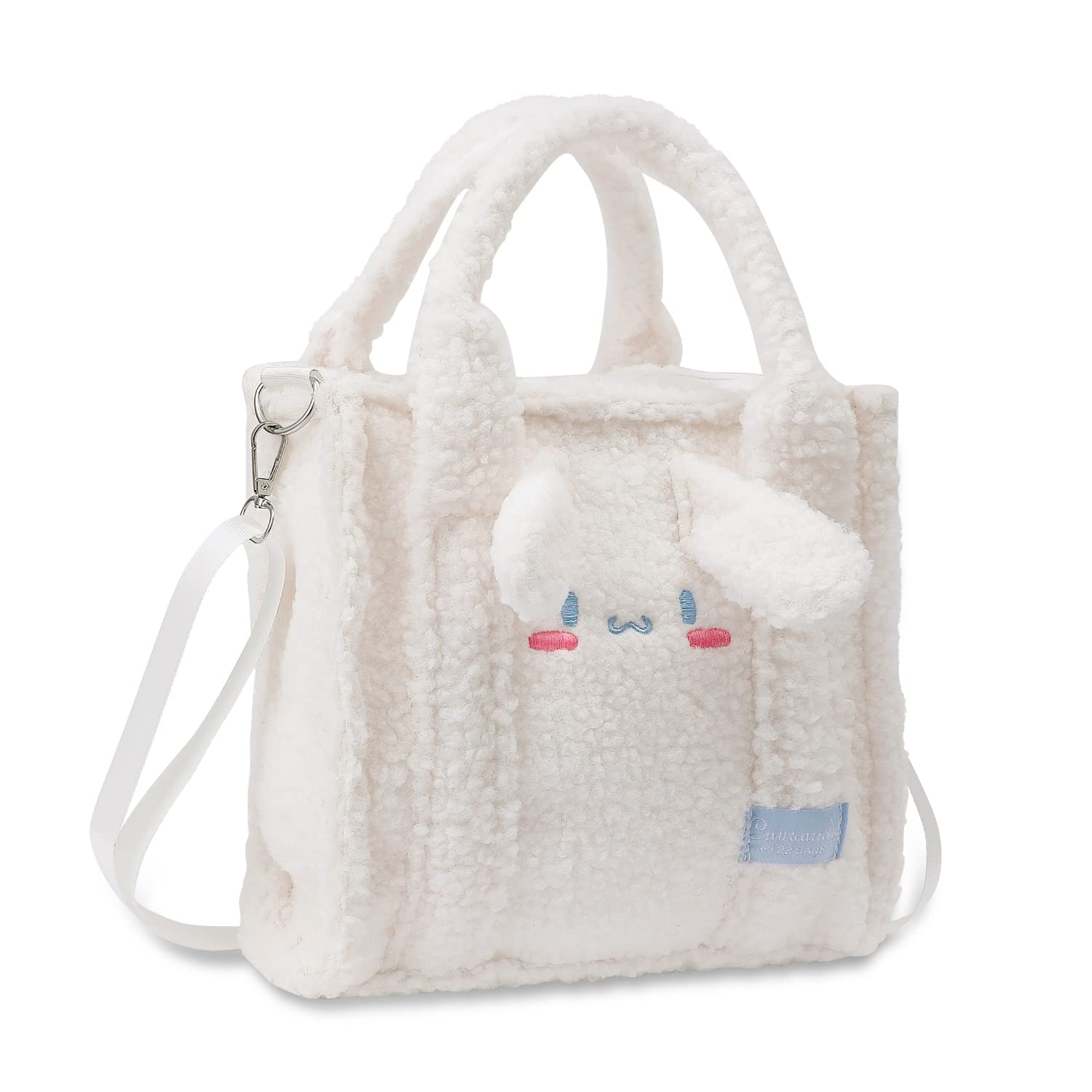 Cute Cinamoro Kitty Crossbody Bag - Soft Plush Purse for Women & Teens, Daily Use & Travel