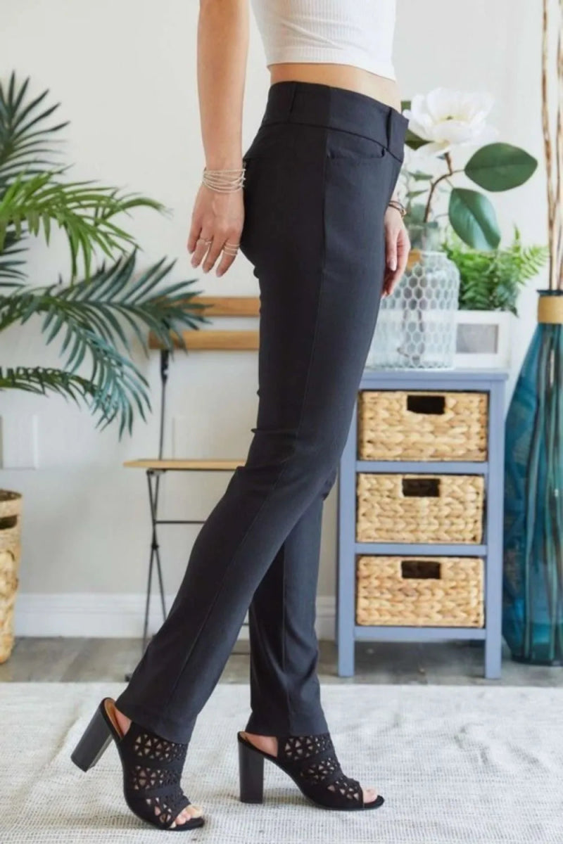 ADORA Women's Mid Rise Skinny Pants - Slim Fit Stretch Denim Jeans for Casual Wear & Office Outfits