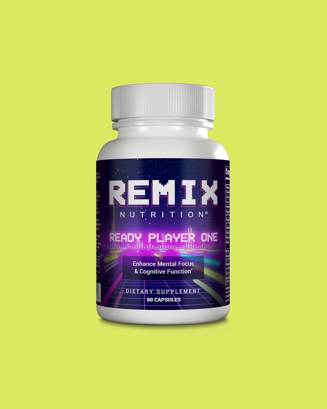 REMIX Nutrition Ready Player One Nootropic and Focus Supplement - Brain Booster for Gamers, Students & Professionals - Enhance Memory, Concentration & Mental Clarity for Gaming, Studying & Work Performance