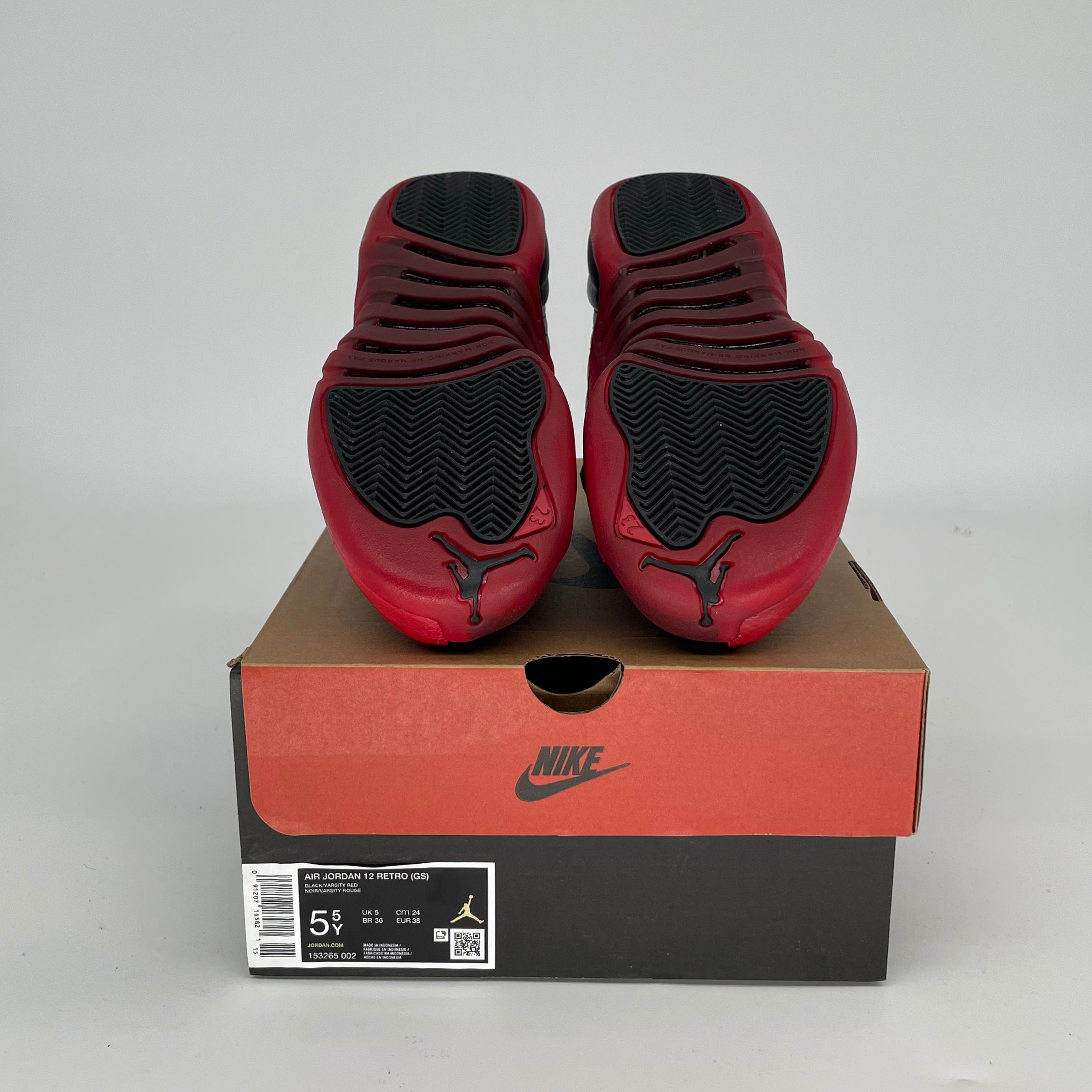 Original Air Jordan 12 Retro 'Flu Game' Basketball Shoes - Men's Size 5.5/Women's 7 (Style Code 153265-002) - Perfect for NBA Games, Streetwear & Sneaker Collectors