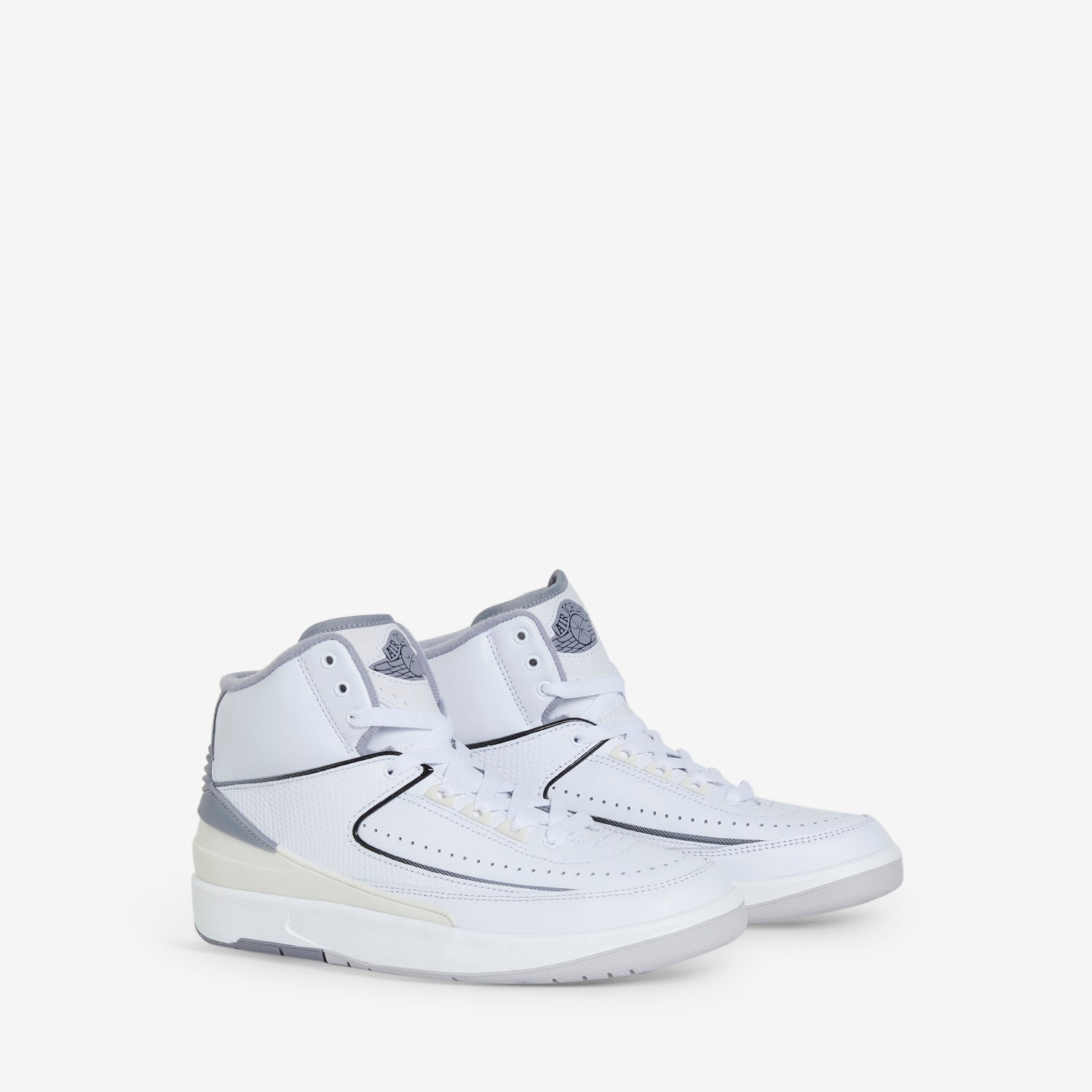 Grade School Air Jordan 2 Retro Sneakers - White/Cement Grey/Sail/Black - Basketball Shoes for Kids - Perfect for School, Sports & Casual Wear