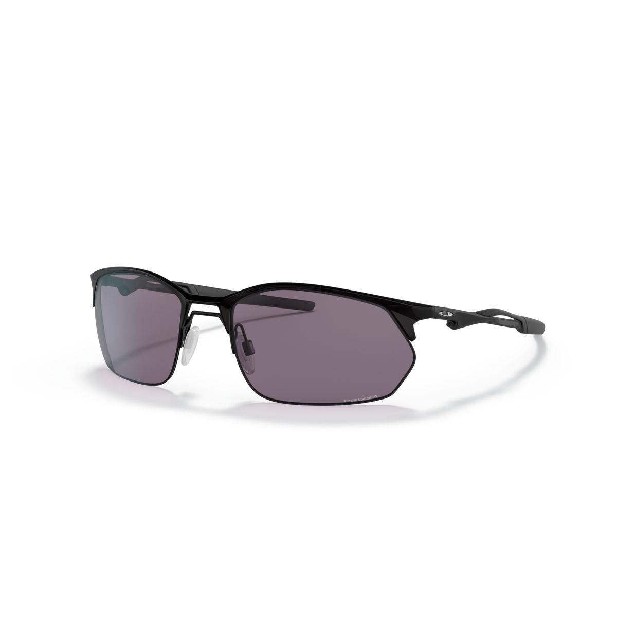 Oakley Wire Tap 2.0 Sunglasses - Satin Black Frame with Prizm Grey Lenses (Model 0OO4145-414501) - UV Protection for Running, Cycling & Outdoor Sports