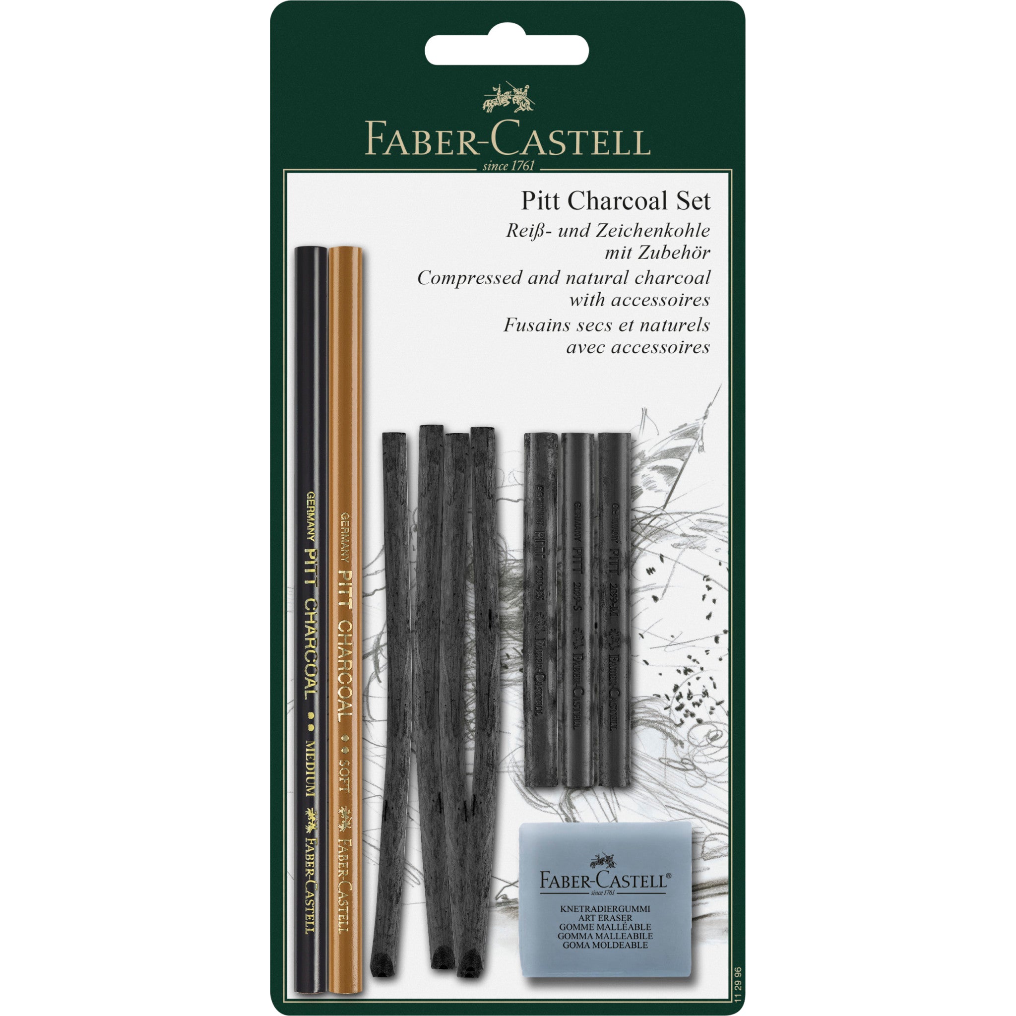 Premium Pitt Charcoal Sticks - Set of 10 for Artists & Designers (#112996) - Perfect for Sketching, Drawing & Professional Artwork