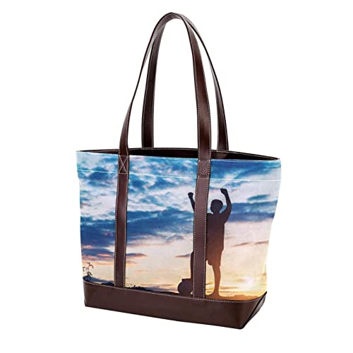 Cute Love Heart Tote Bags for Women - Large Leather & Canvas Shoulder Bags, Top Handle Satchel Purses - Perfect for Work, Shopping & Travel