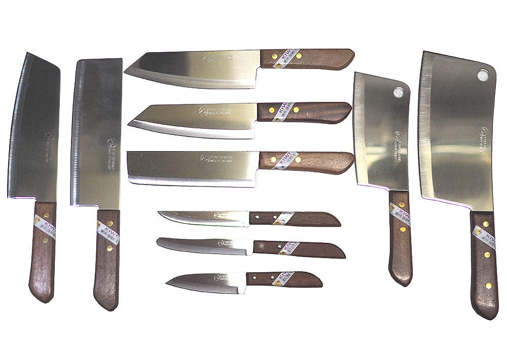 Premium Kiwi Thailand Brand 10-Piece Kitchen Chef Knife Set - Professional Cooking & Food Prep Tools for Home Chefs & Culinary Enthusiasts