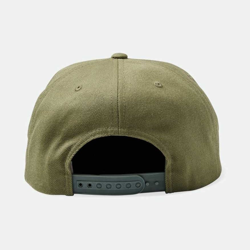 BRIXTON Wendall MP Snapback Hat - Olive Green Adjustable Baseball Cap for Men & Women | Perfect for Outdoor Sports, Casual Wear, and Street Fashion