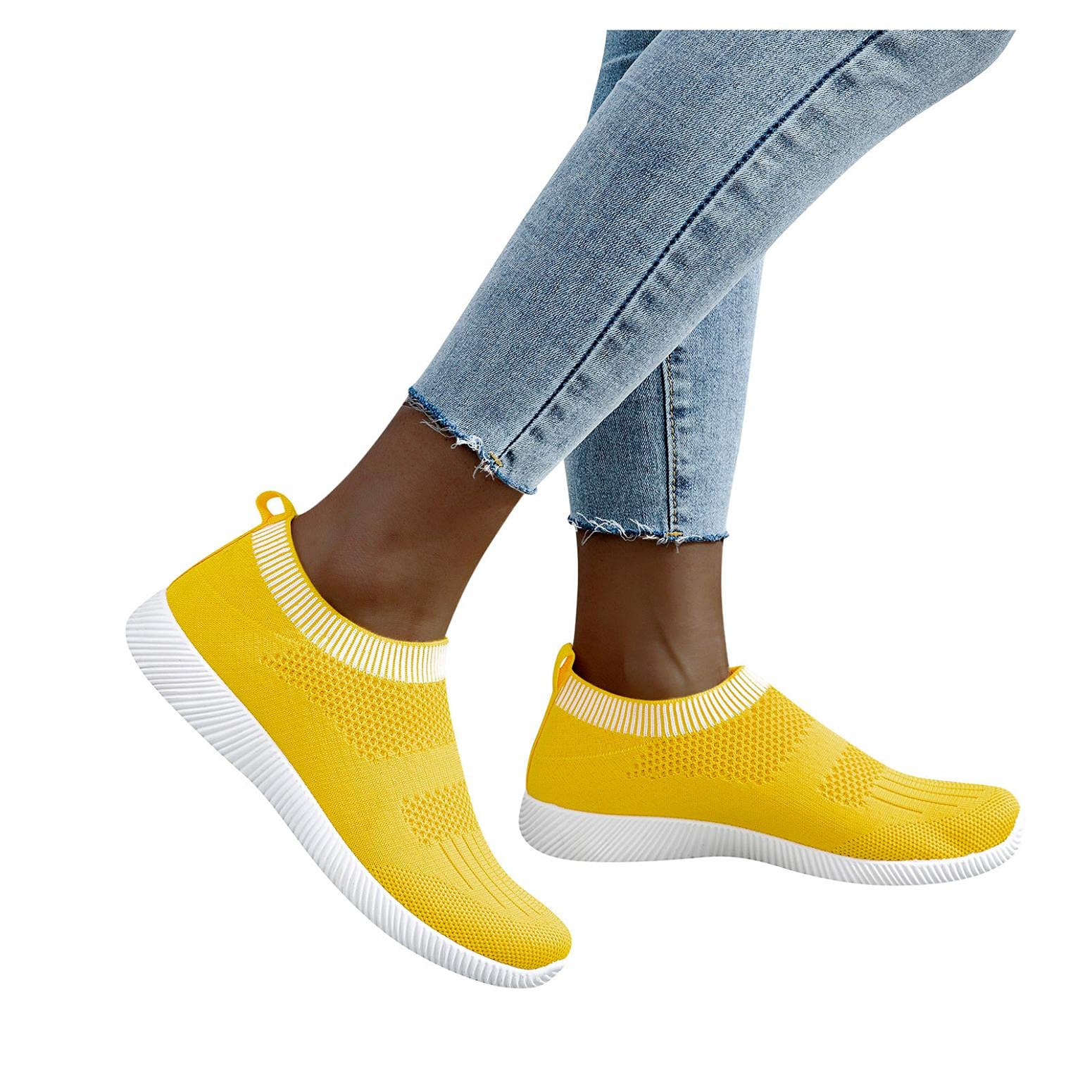 Women's Fashion Sneakers - Casual Summer Walking Shoes with Round Toe & Slip-On Design | Breathable Canvas Loafers for Women | Perfect for Walking, Travel, and Everyday Comfort