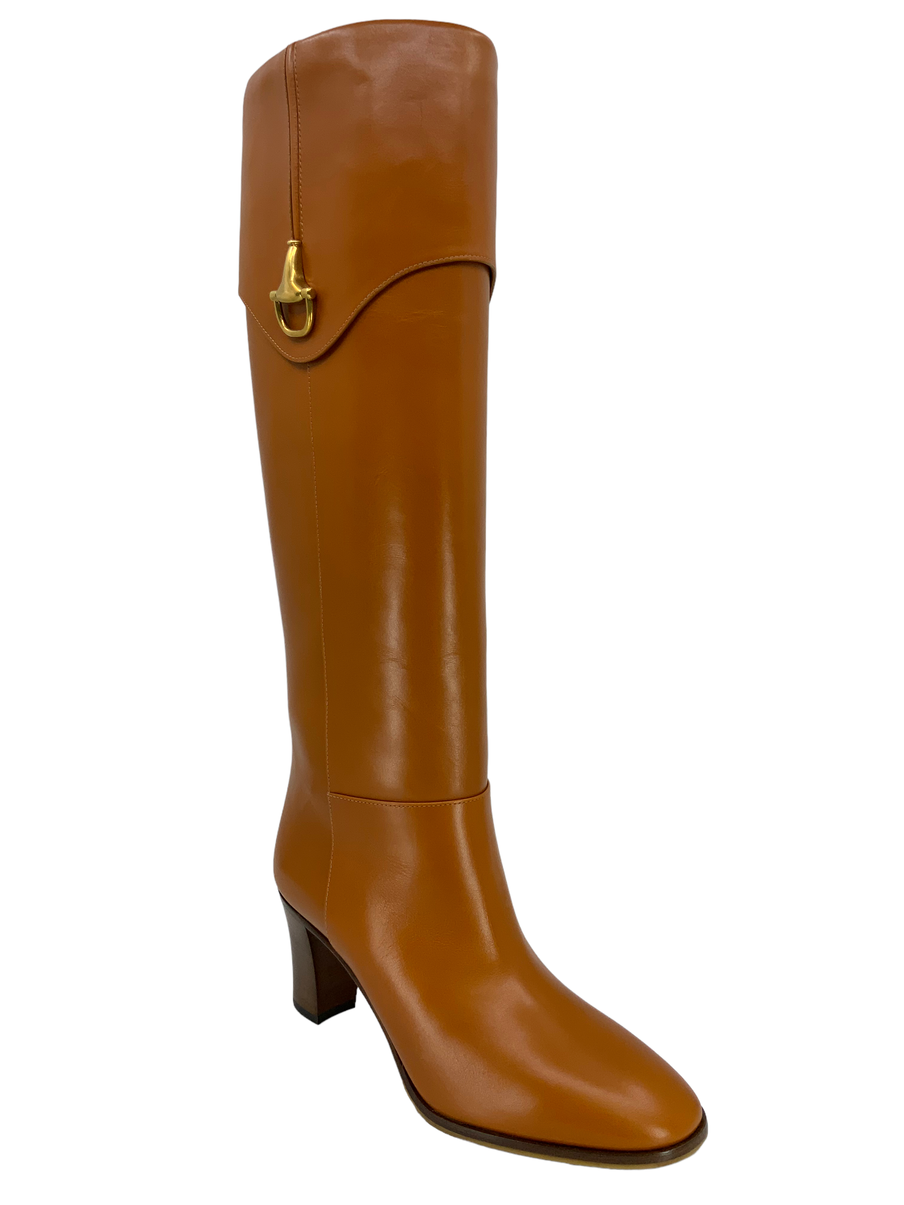 Authentic GUCCI Horsebit Leather Knee High Boots Women's Size 7.5 (US) - New Luxury Fashion Boots for Party, Office & Winter Outfits