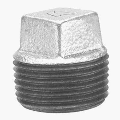 .38 in. Galvanized Malleable Iron Pipe Plug - Durable Pipe Fitting for Plumbing, HVAC & Industrial Applications