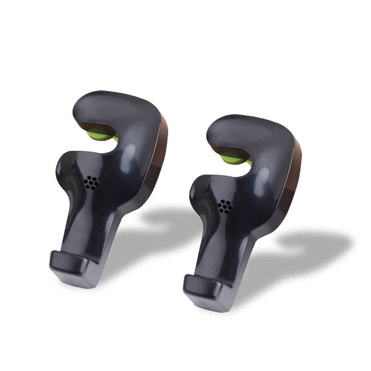 Universal Car Headrest Hooks (2-Pack) - Durable Back Seat Hangers for Purses, Bags, Groceries & Clothes - Perfect for Road Trips, Shopping & Daily Commute - OBOR Vehicle Accessories (Black)