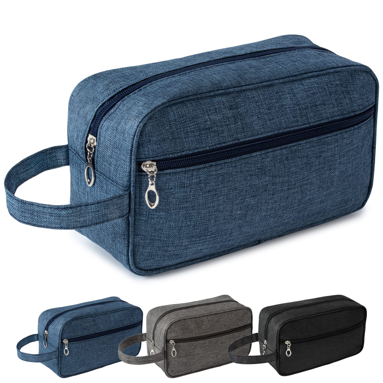 Premium Travel Toiletry Bag for Men & Women - Large Waterproof Cosmetic & Shaving Organizer with Multiple Pockets - Perfect for Camping, Gym, Business Trips & Vacation (Blue)