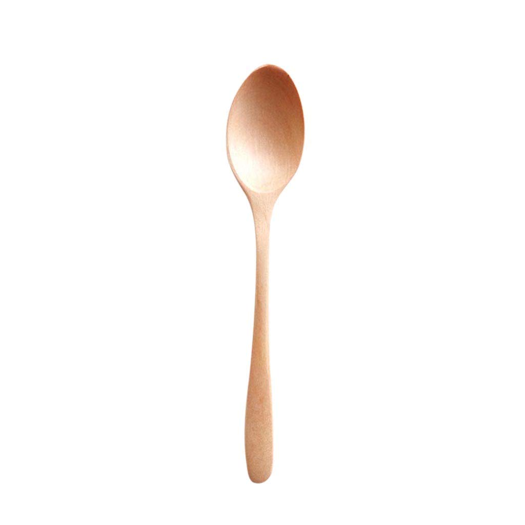 Eco-Friendly Bamboo Wooden Spoon for Cooking, Soup, and Catering | Durable Kitchen Utensil with Round Yellow Place Mats | Perfect for Home Kitchens, Dining, and Bar Settings