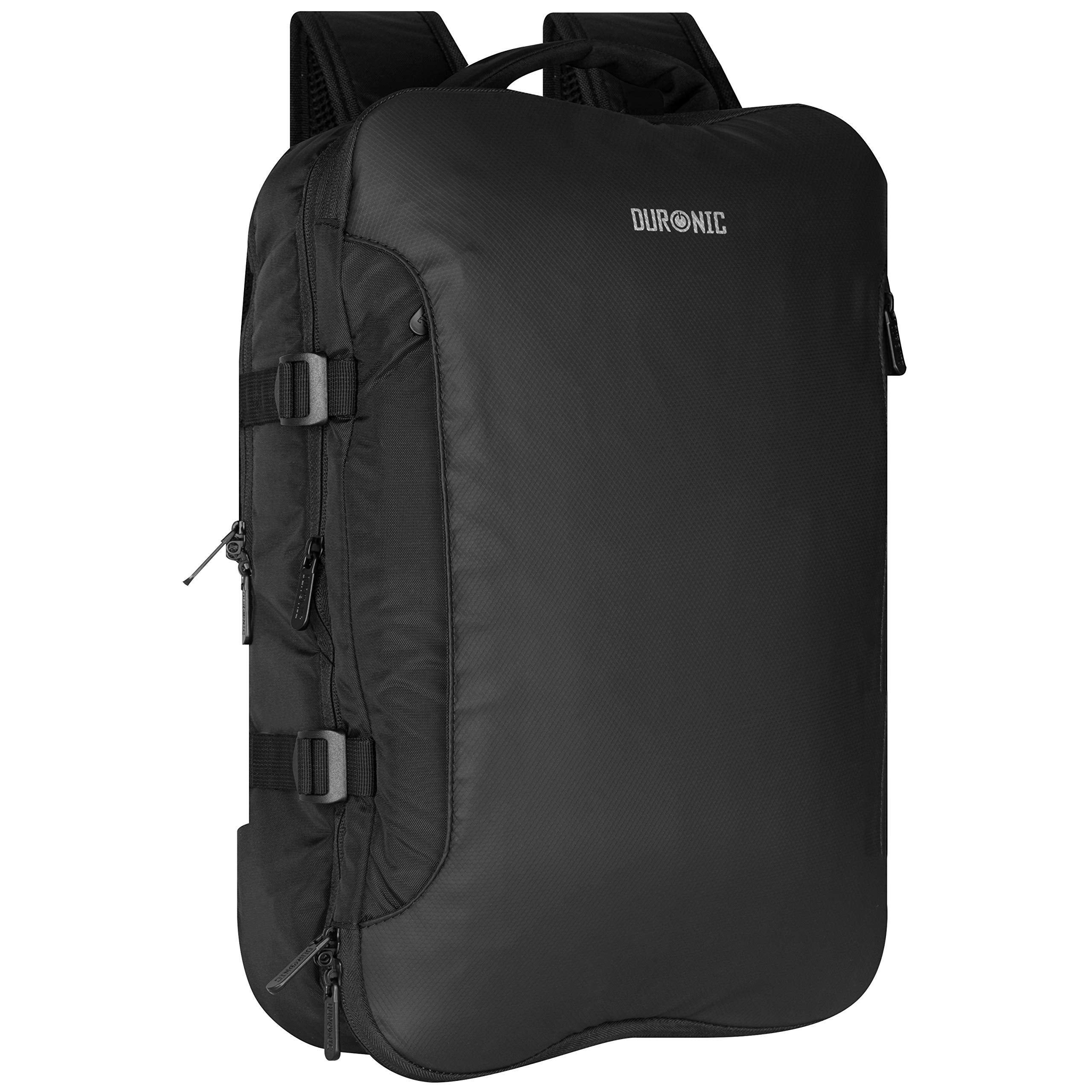 Duronic LB25 Underseat Carry-On Cabin Bag with Laptop Sleeve - Lightweight Travel Backpack & Hand Luggage for Airplanes (Fits United Airlines, Emirates, EasyJet, Virgin Atlantic) - Perfect for Business Trips, Weekend Getaways & Overnight Flights
