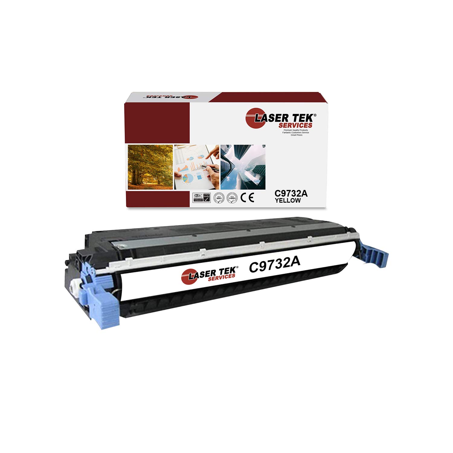 Compatible Toner Cartridge Replacement for HP 645A C9732A - Works with HP Color LaserJet 5500 5500dn 5500dtn Printers (Yellow, 1 Pack, 12,000 Pages) | High-Yield Laser Printer Supplies for Office & Home Printing Needs
