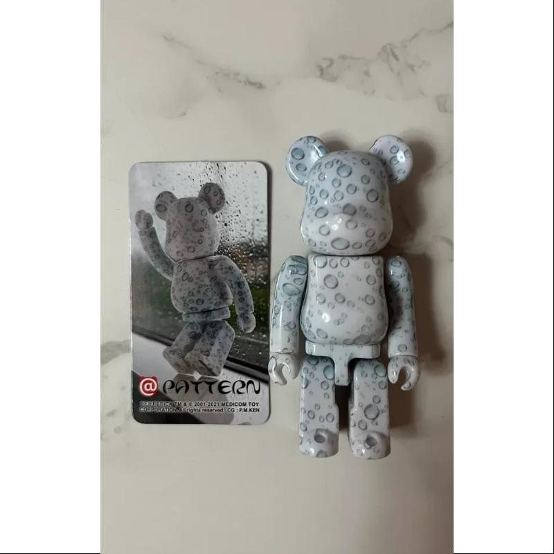 Bearbrick Series 42 PATTERN Raindrop Water 100% Authentic Collectible Figure - Perfect for Display, Anime Merchandise Collection, and Home Decor